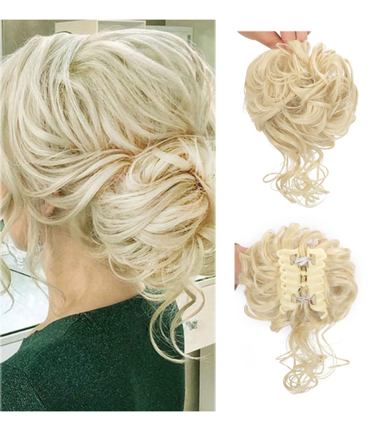 613# Claw Messy Bun Clip | Wavy Curly Chignon Hairpieces for Women and Girls - Buy Online on GoSupps.com