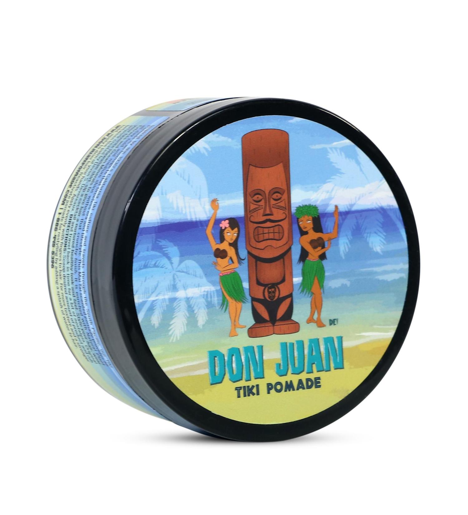 Don Juan Tiki Pomade - Water Based High Hold Medium Shine | Tropical Mai Tai Scent | Natural Plant Extracts & Ocean Minerals - 4 oz - Buy Online on GoSupps.com
