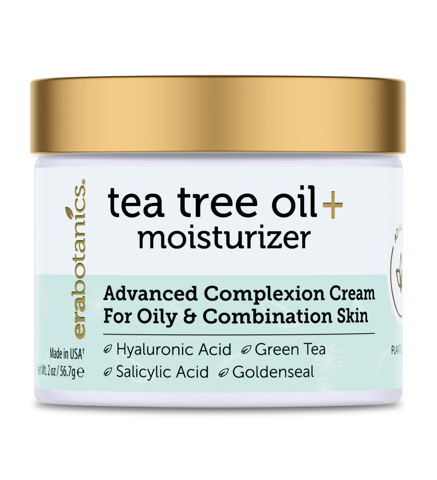 Era Organics Tea Tree Face Moisturizer for Oily Skin - Advanced 7X Balancing Formula with Tea Tree Oil - Non-Greasy Hydration - Buy Online on GoSupps.com