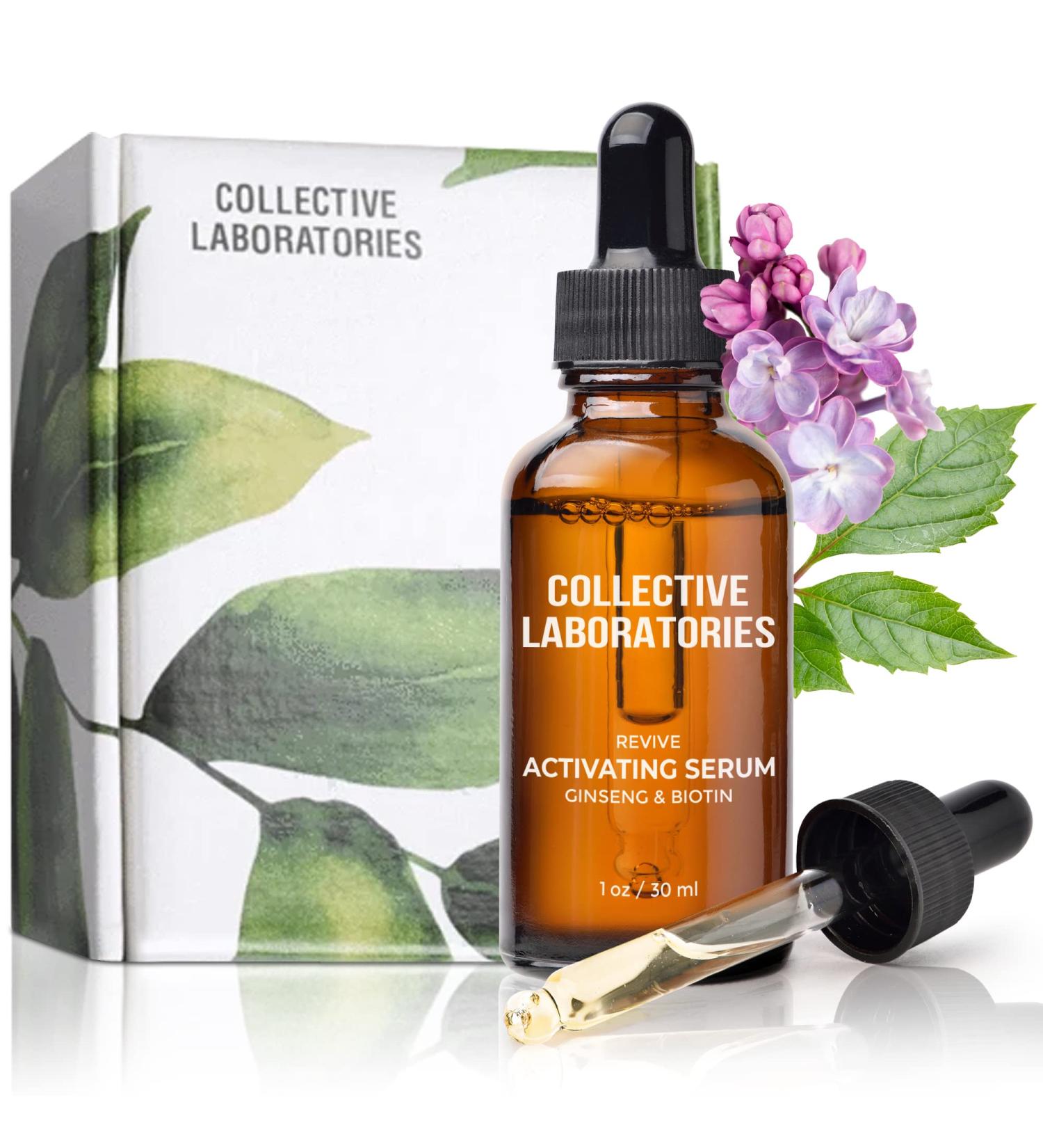 Collective Laboratories Activating Serum: Hair Growth Oil for Thinning Hair | Treats Scalp with Amino Acids, Minerals & Botanicals | 1 Month Supply - Buy Online on GoSupps.com