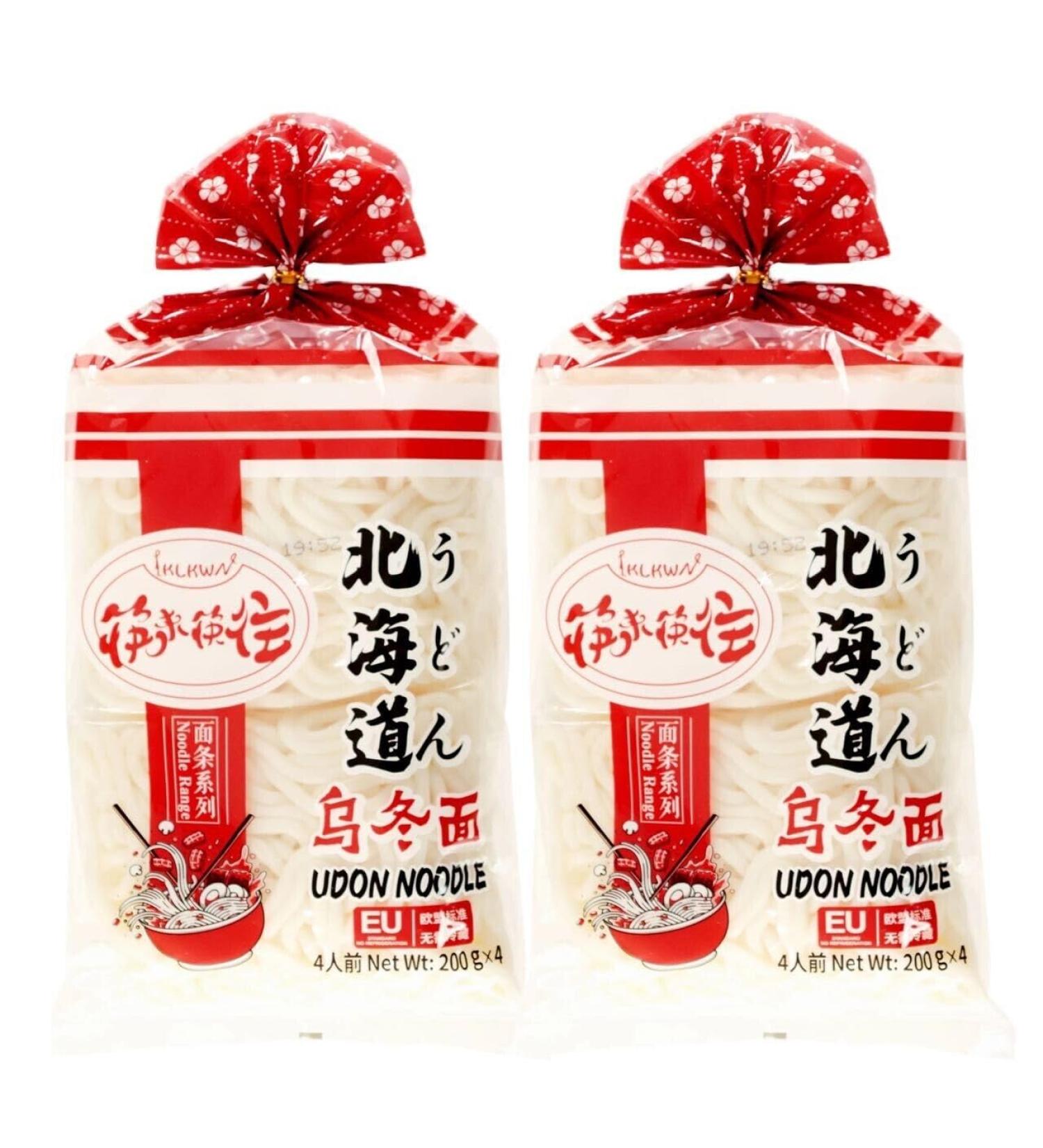 Japanese Style Fresh Udon Noodles for Stir Fry Noodles Soup 800g (Pack of 2 for 8 Servings) - Buy Online on GoSupps.com