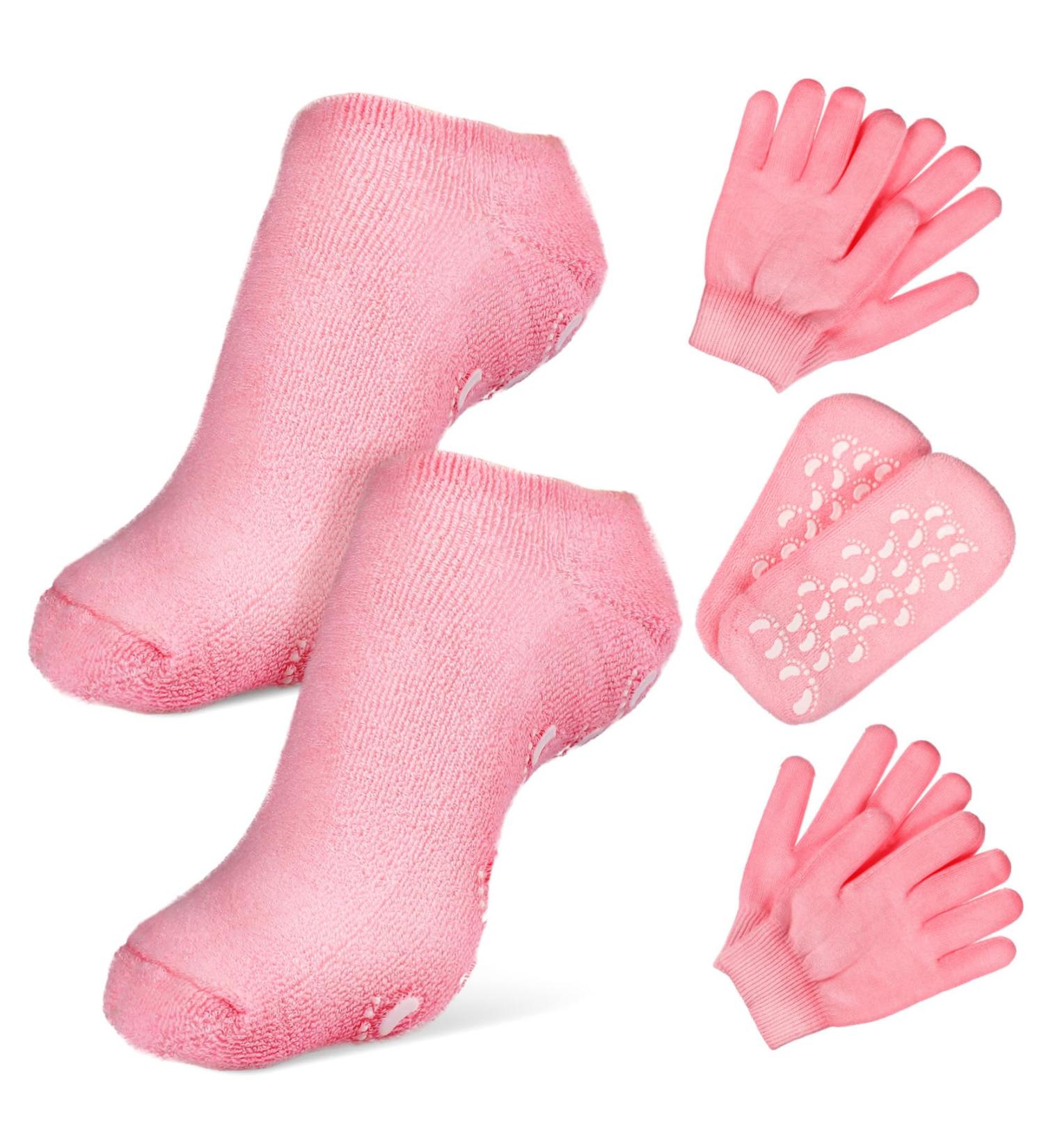 FRCOLOR Socks Sets Spa Moisturizing Socks Paraffin Wax Mittens moisturizing Gloves Overnight spa moisturizing Gloves moisturizing Foot Socks spa Hand Mitts Cotton Dry Skin Gloves - Buy Online on GoSupps.com