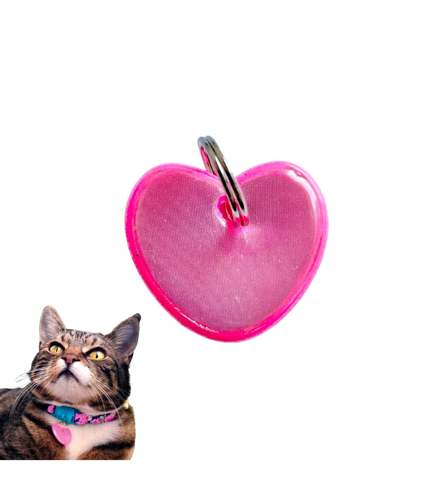 Kittyrama Reflective Cat Pendant | Security Cat Brand | Waterproof Light & Visible | Fits All Reflective Cat Neck Bands | Heart Styles Available - Buy Online on GoSupps.com