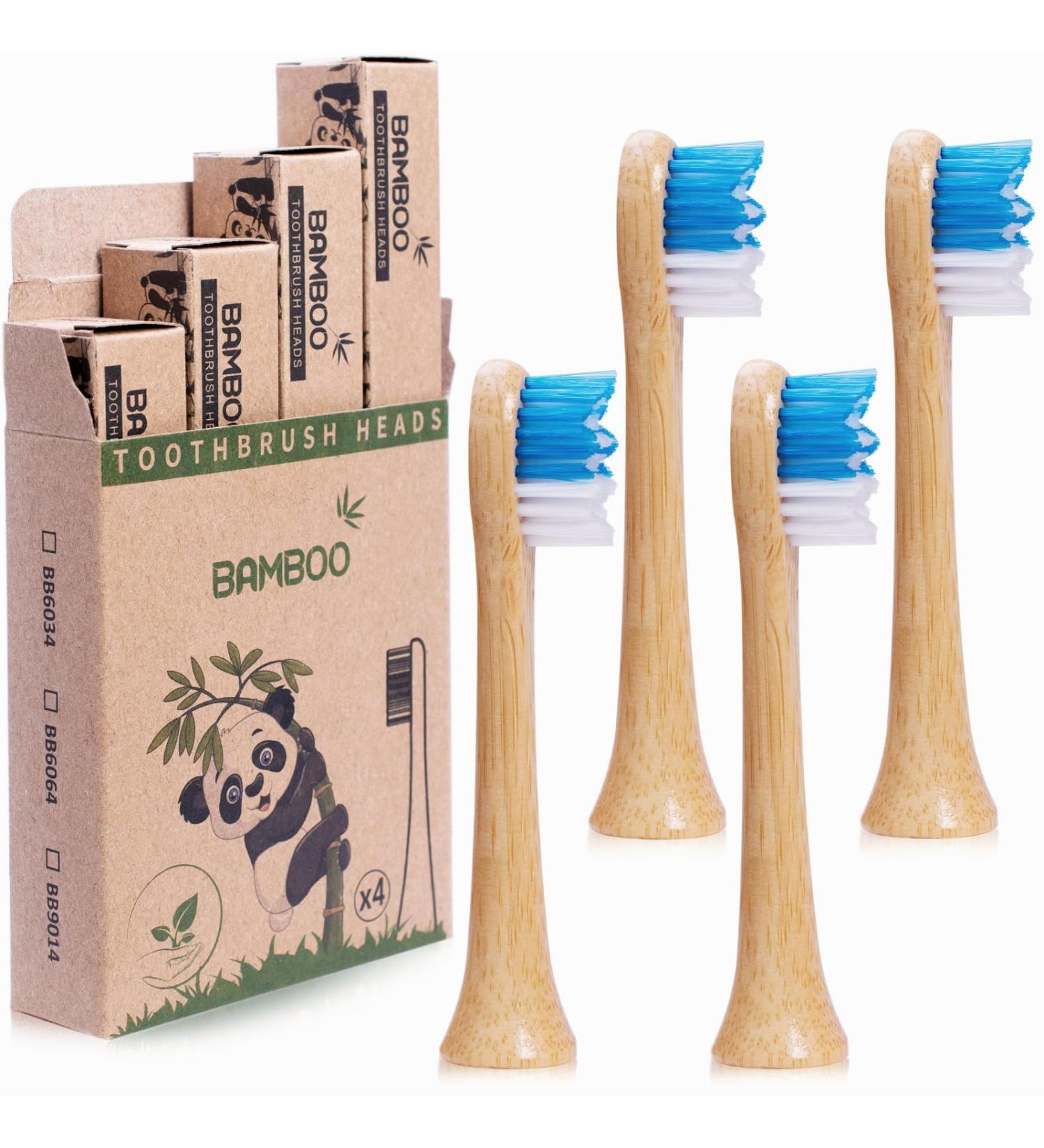 ECOETBOO Replacement bamboo toothbrush heads compatible with Philips electric toothbrushes HX3 HX6 HX9 series electric toothbrush heads biodegradable ecofriendly durable - Buy Online on GoSupps.com
