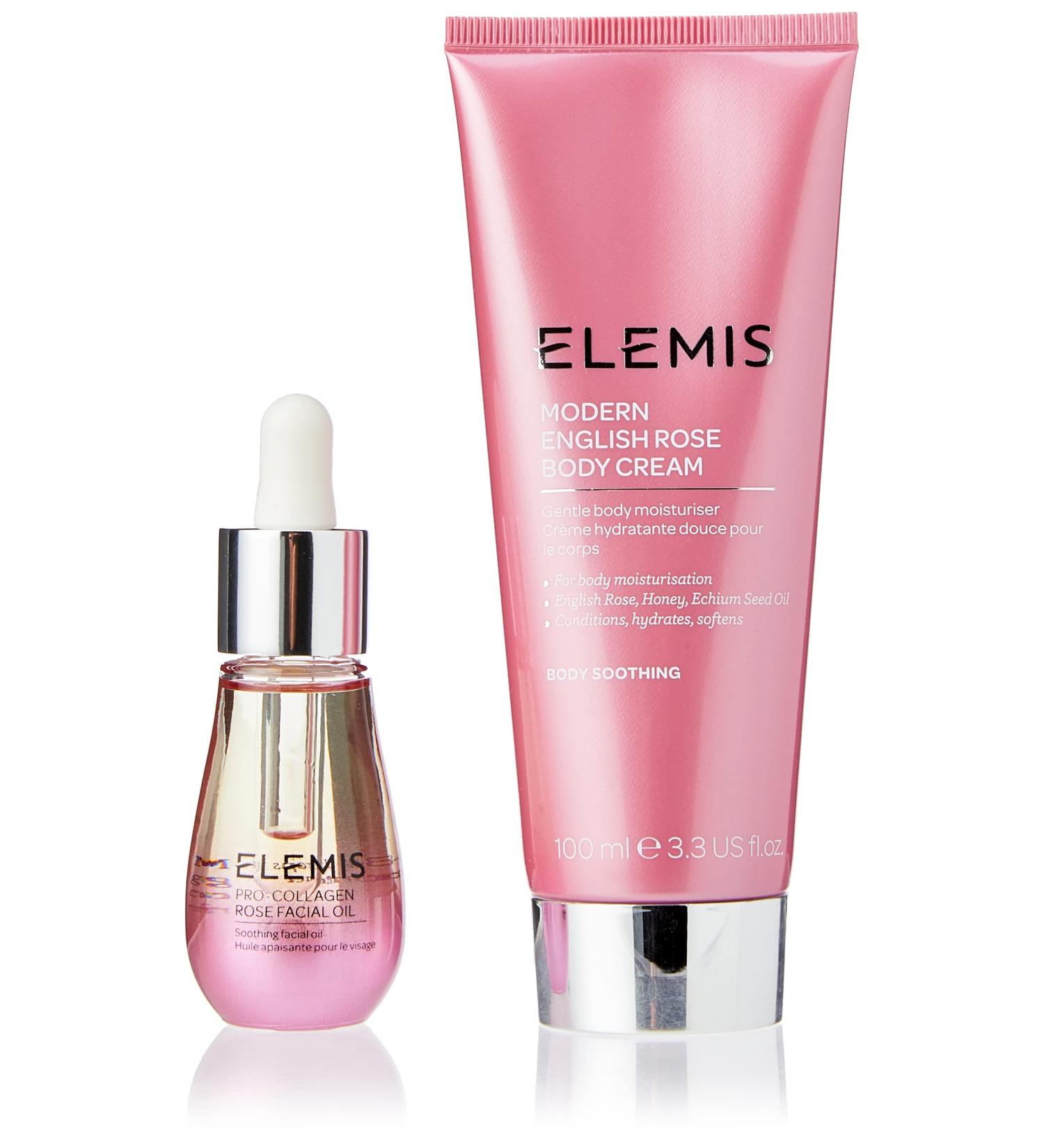 ELEMIS Delicate and Divine Rose Duo (Exclusive to Amazon) Limited Edition Rose Body Cream and Anti-Ageing Face Oil Rose Oil and Body Moisturiser to Sooth Smooth and Nourish Luxury Rose Skin Care - Buy Online on GoSupps.com