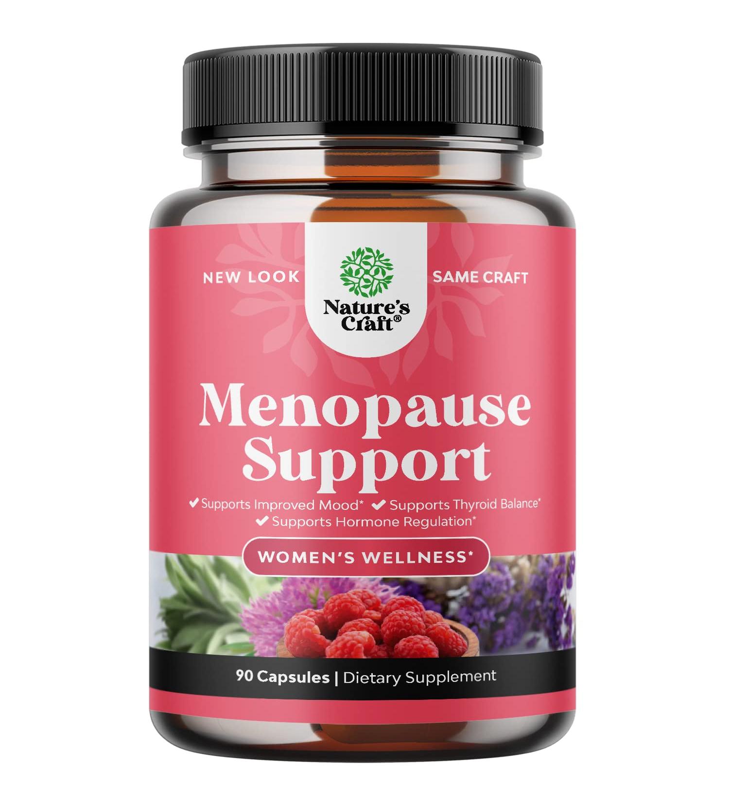 Herbal Menopause Supplement for Women - Hormone Balance & Relief for Night Sweats, Mood Swings - Dong Quai, Vitex, Black Cohosh - 90 Mini Capsules - Buy Online on GoSupps.com
