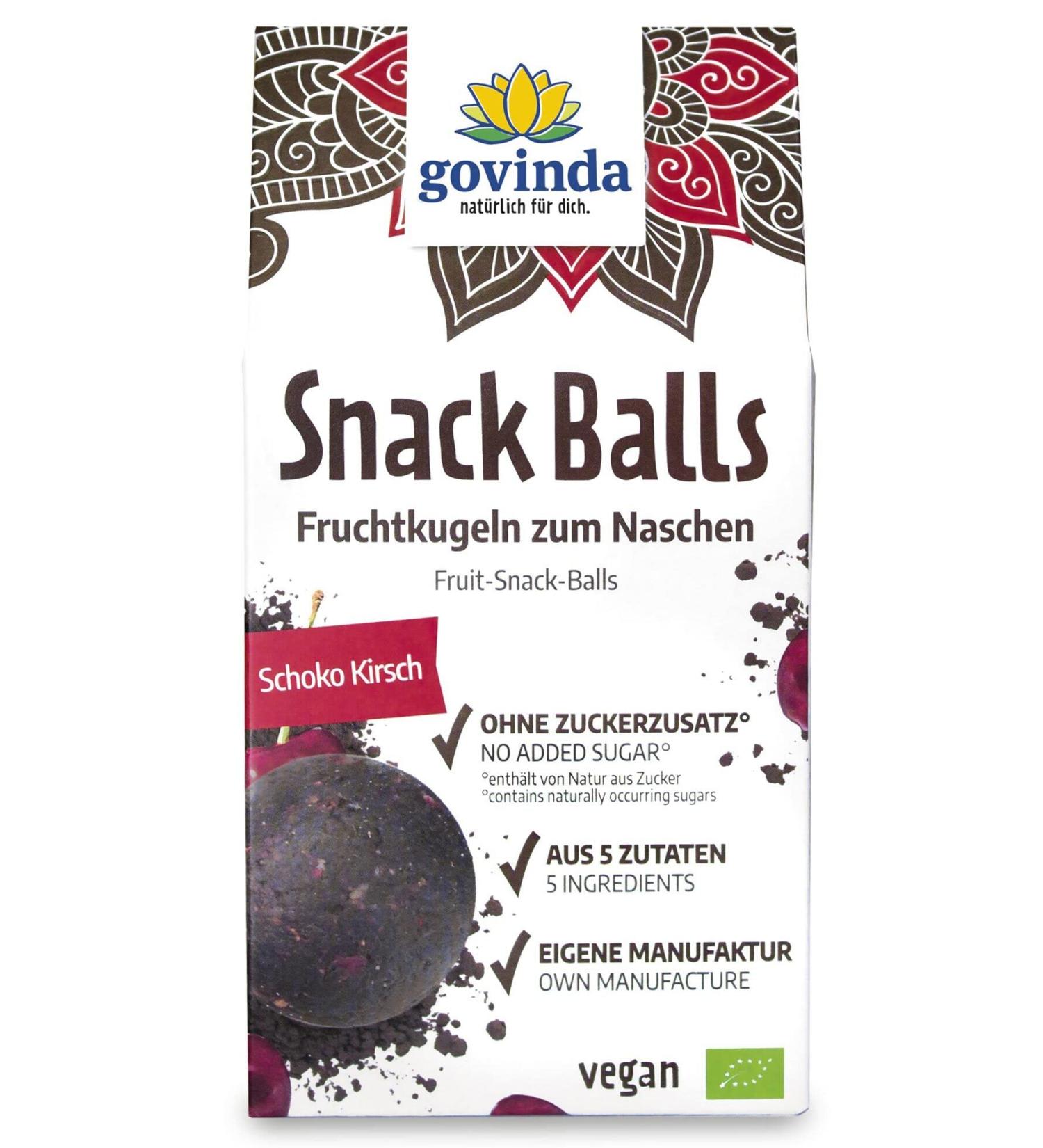 govinda GOVINDA Snack Balls - Cherry Chocolate 100g