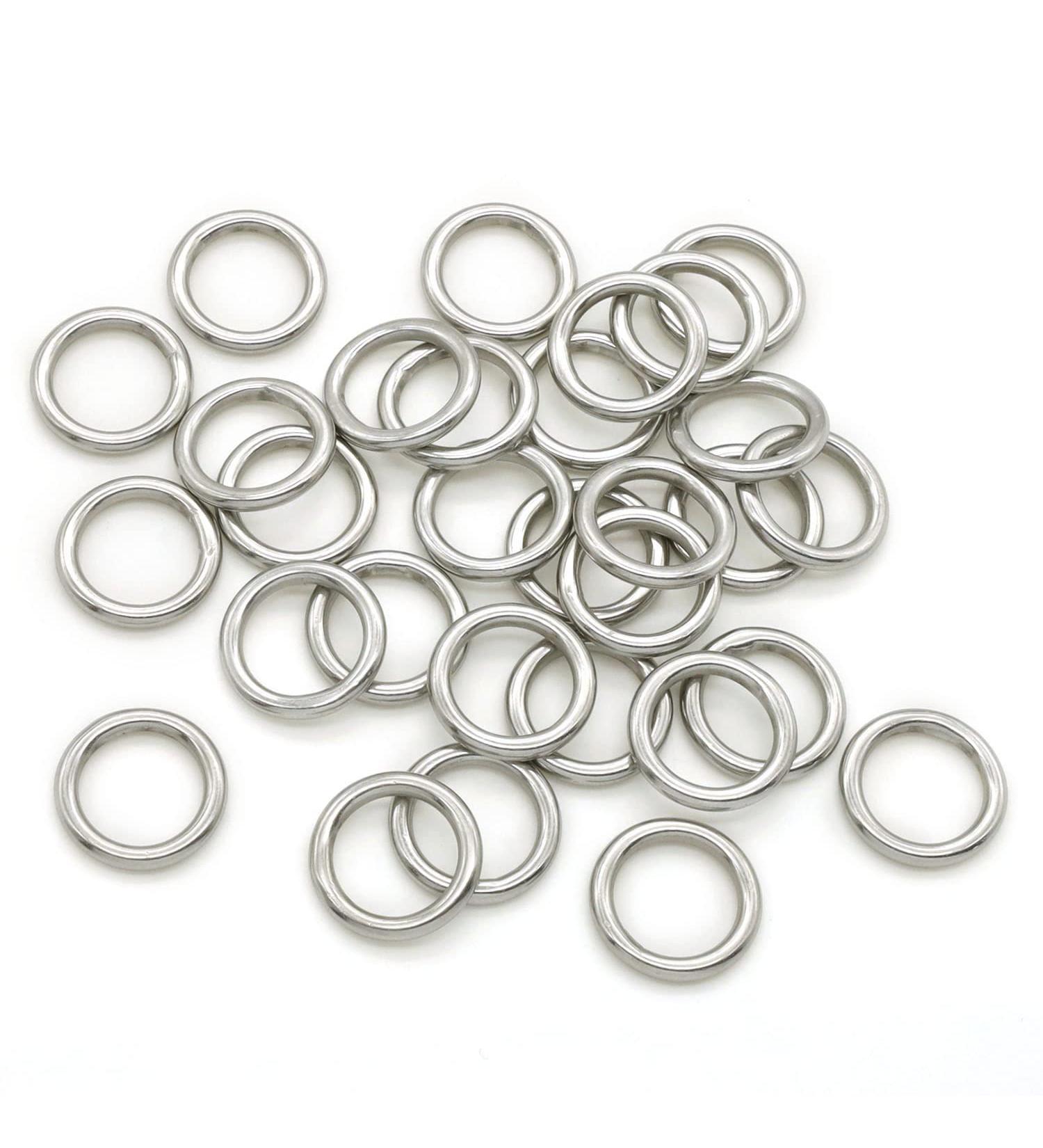 Hamineler 30 PCS Smoothing Welded 304 Stainless Steel O-Ring Welded Round Rings for Camping Belt  Dog Leashes  Luggage Accessories (3mm15mm ID) - Buy Online on GoSupps.com