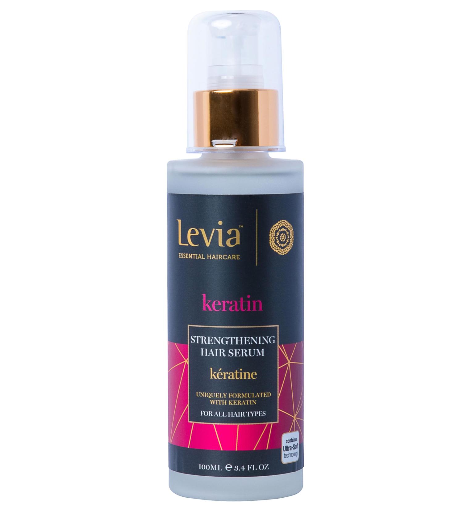 Levia | Keratin Strengthening Serum | Strengthens and Protects Dry Hair | Anti-Frizz | Perfectly Smoothed Hair | For All Hair - Buy Online on GoSupps.com