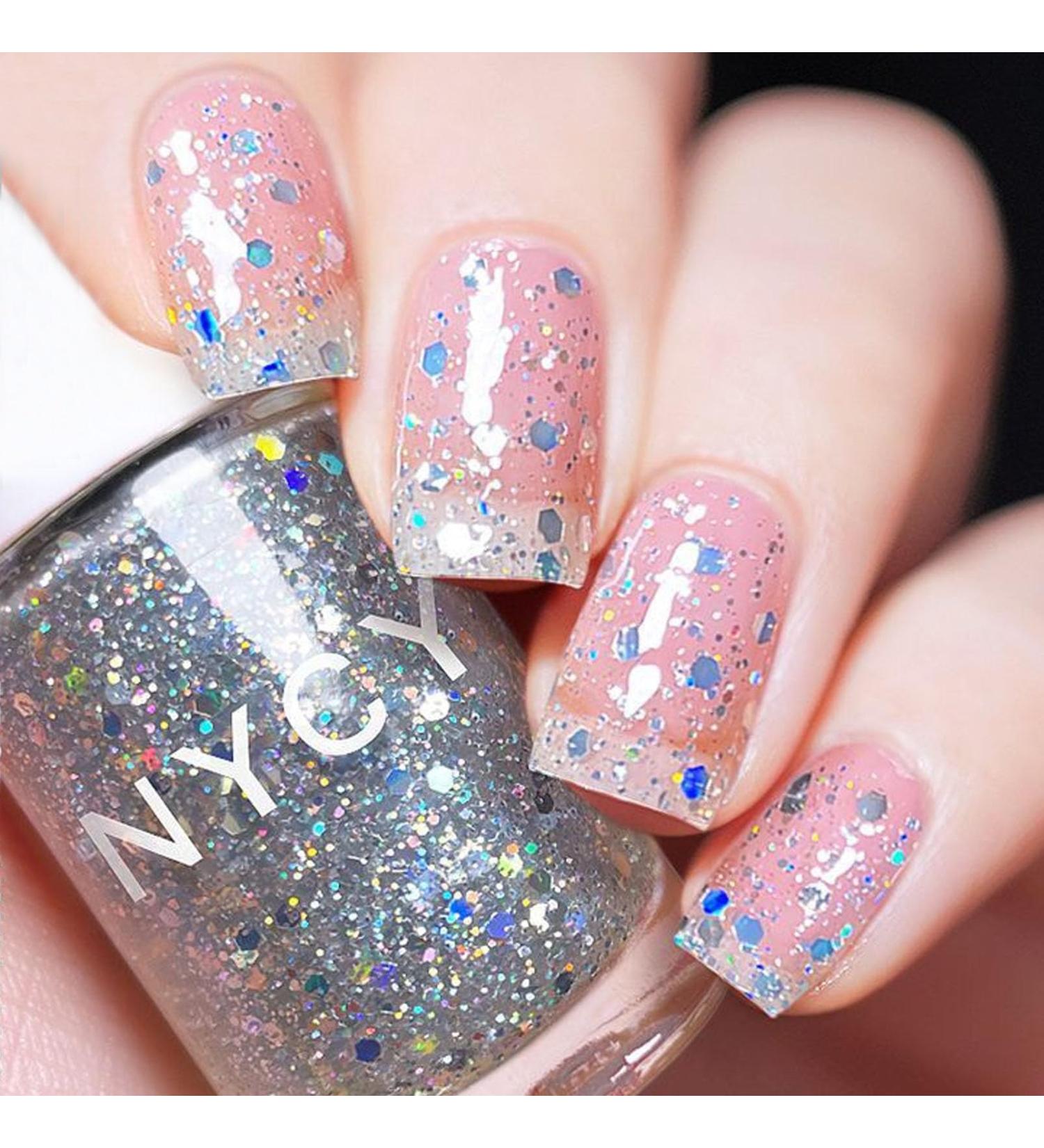 DMQ Glitter Nail Polish Silver Sequins Flash Shinny Nail Varnish - Quick Drying & Long Lasting Nail Polish Gel - No Need Baking Nail Gel for Women Girls DIY Nail Art at Home - Buy Online on GoSupps.com