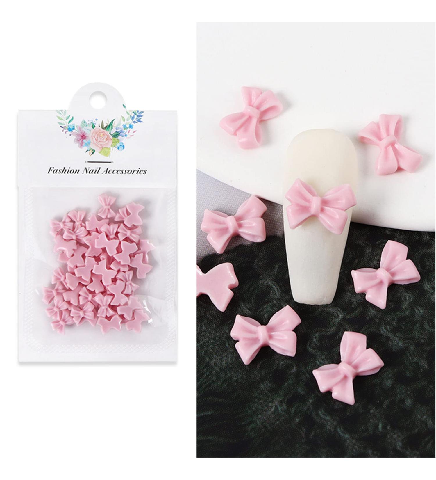 VONNST Nail Decorations 50pcs/set Bows Charm Matte Bowknot Charm flatback Bows Art Decoration Bows Nails Jewelry - Buy Online on GoSupps.com
