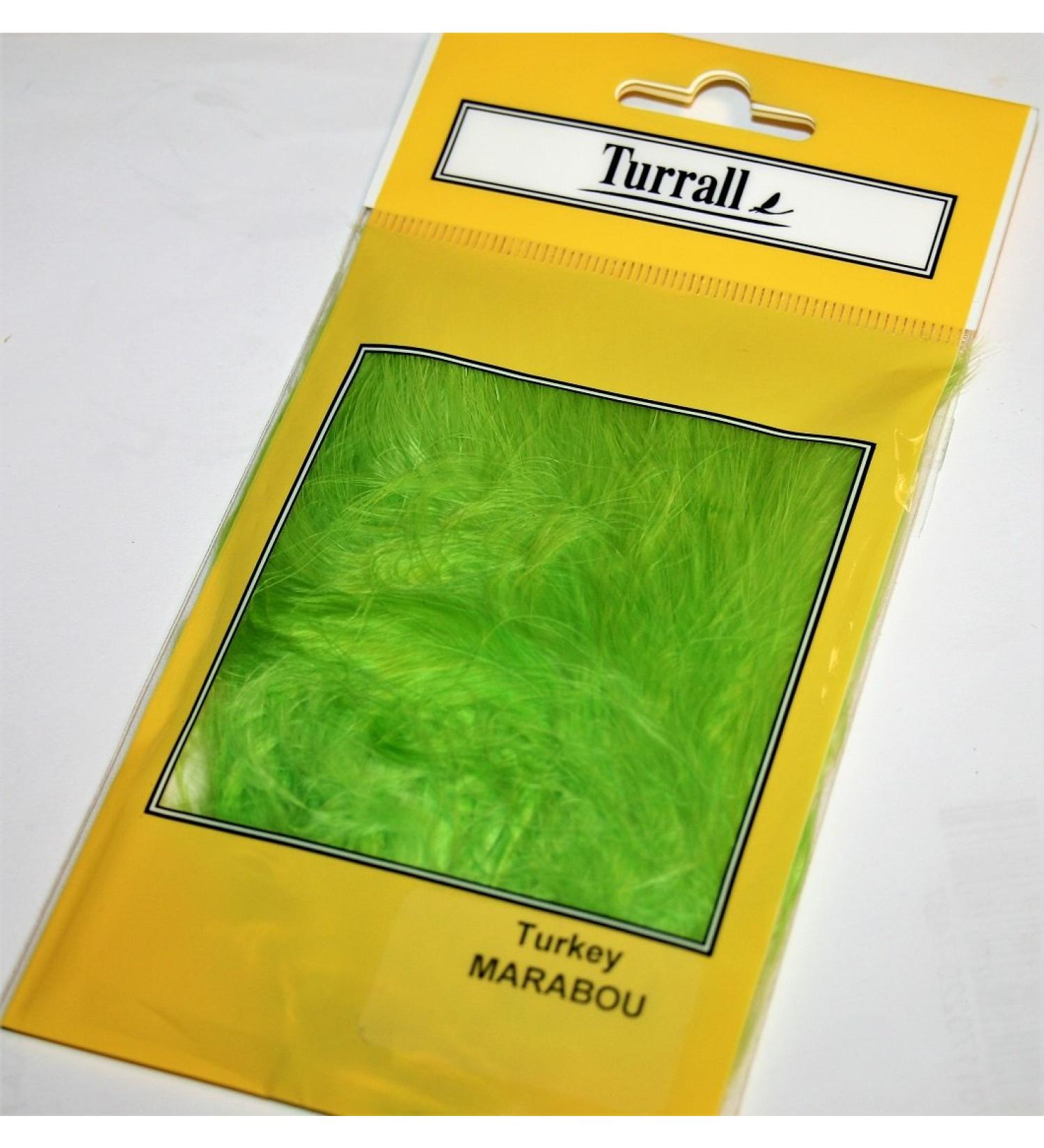 Turrall Turkey Marabout Hackle: Lime Green