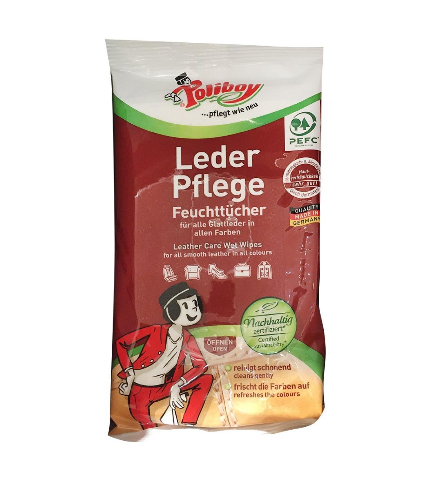 Poliboy Leather Care Wipes 20 pieces