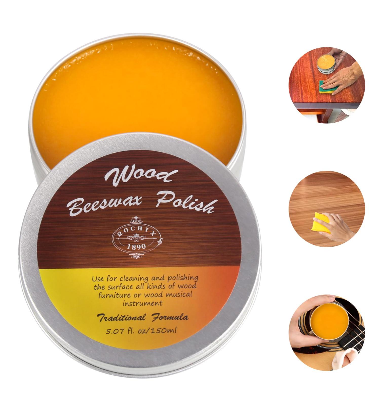 Wood Beeswax Furniture Polish - Natural 5.07 fl.oz | Protect & Care for Furniture Floors Doors Tables & Chairs - Buy Online on GoSupps.com