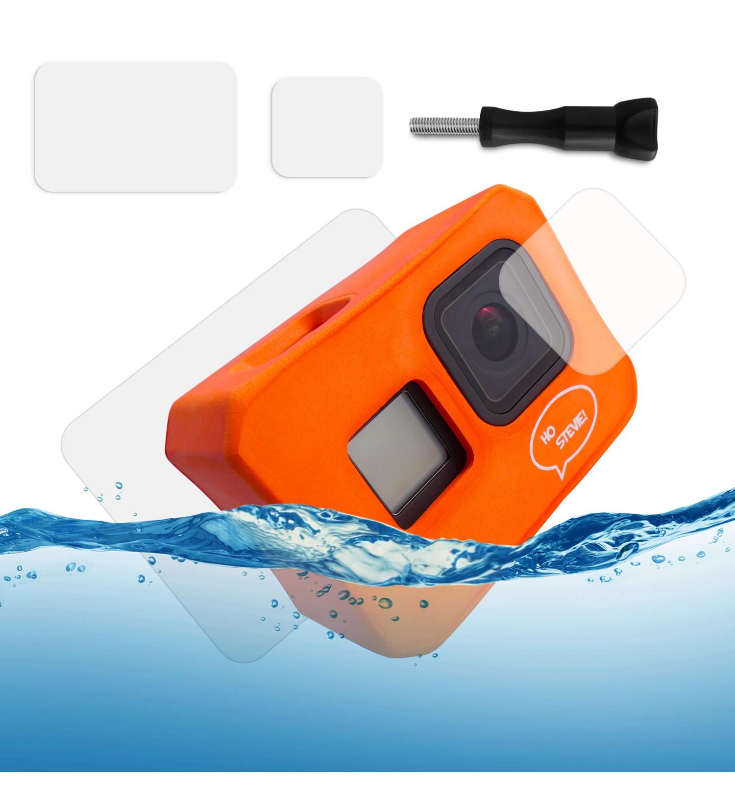 Ho Stevie! Floaty Case + Screen Protectors for GoPro Hero 8 Black | Ultra-Buoyant Floating Case with Long Screw - Buy Online on GoSupps.com