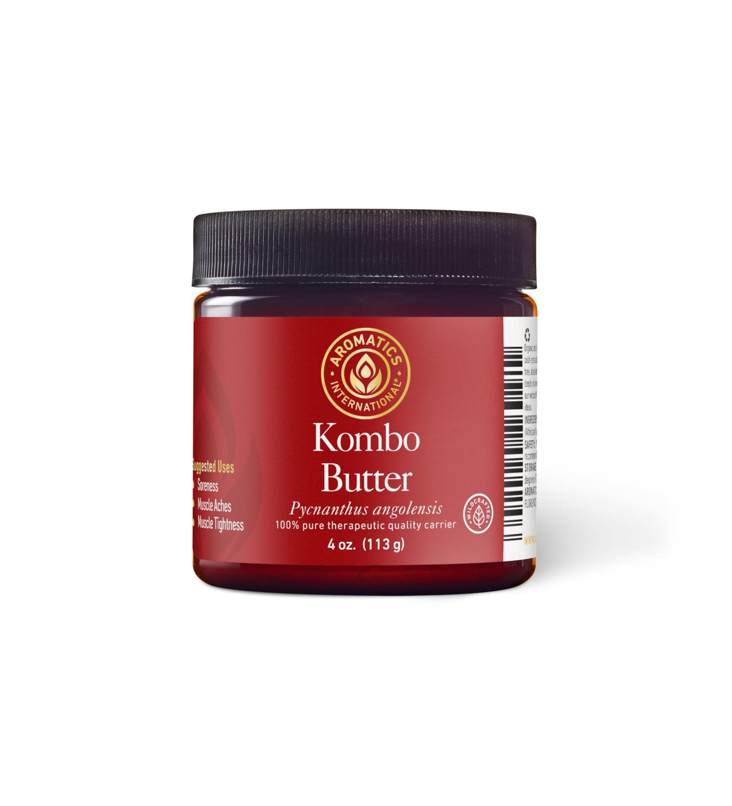 Aromatics International Kombo Butter 4oz | Natural Moisturizing Butter for Skin Hair and Body | Rich in Essential Fatty Acids and Antioxidants | Vegan and Organic 4 Fl Oz (Pack of 1) - Buy Online on GoSupps.com