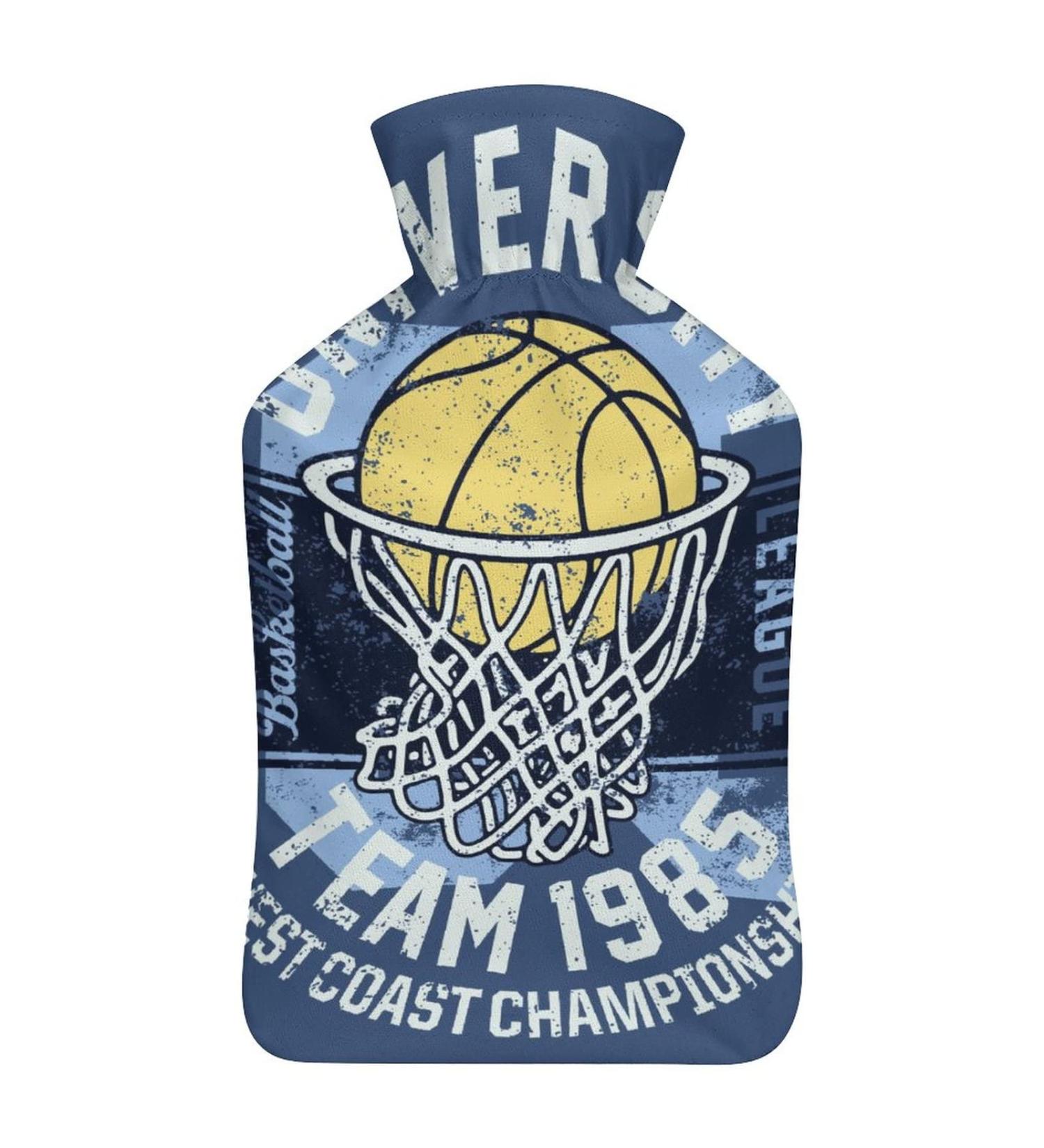 Basketball Hot Water Bottle with Plush Cover - Hand Warmer for Adults & Kids | 26.5x15.3cm - International Shipping Available - Buy Online on GoSupps.com