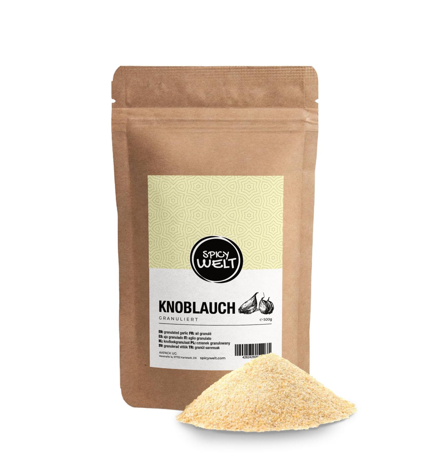 Spicy Welt Ail Granul (500g) Ail Semoule | Pour Barbecue Marinade Salades & P tes | Texture Croquante & Saveur Intense | 100% Naturel Sans Additifs - Buy Online on GoSupps.com