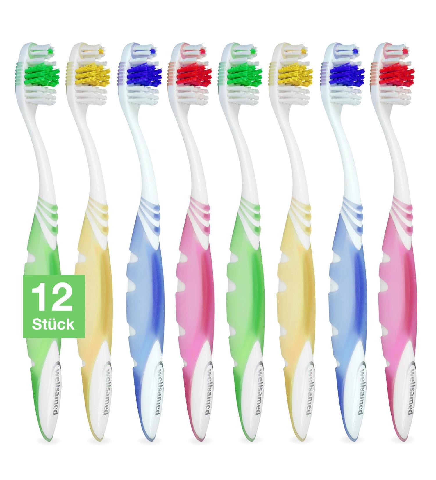 Wellsamed Value Pack - 12 CleanX Manual Toothbrushes for Superior Oral Care | Shop Internationally - Buy Online on GoSupps.com