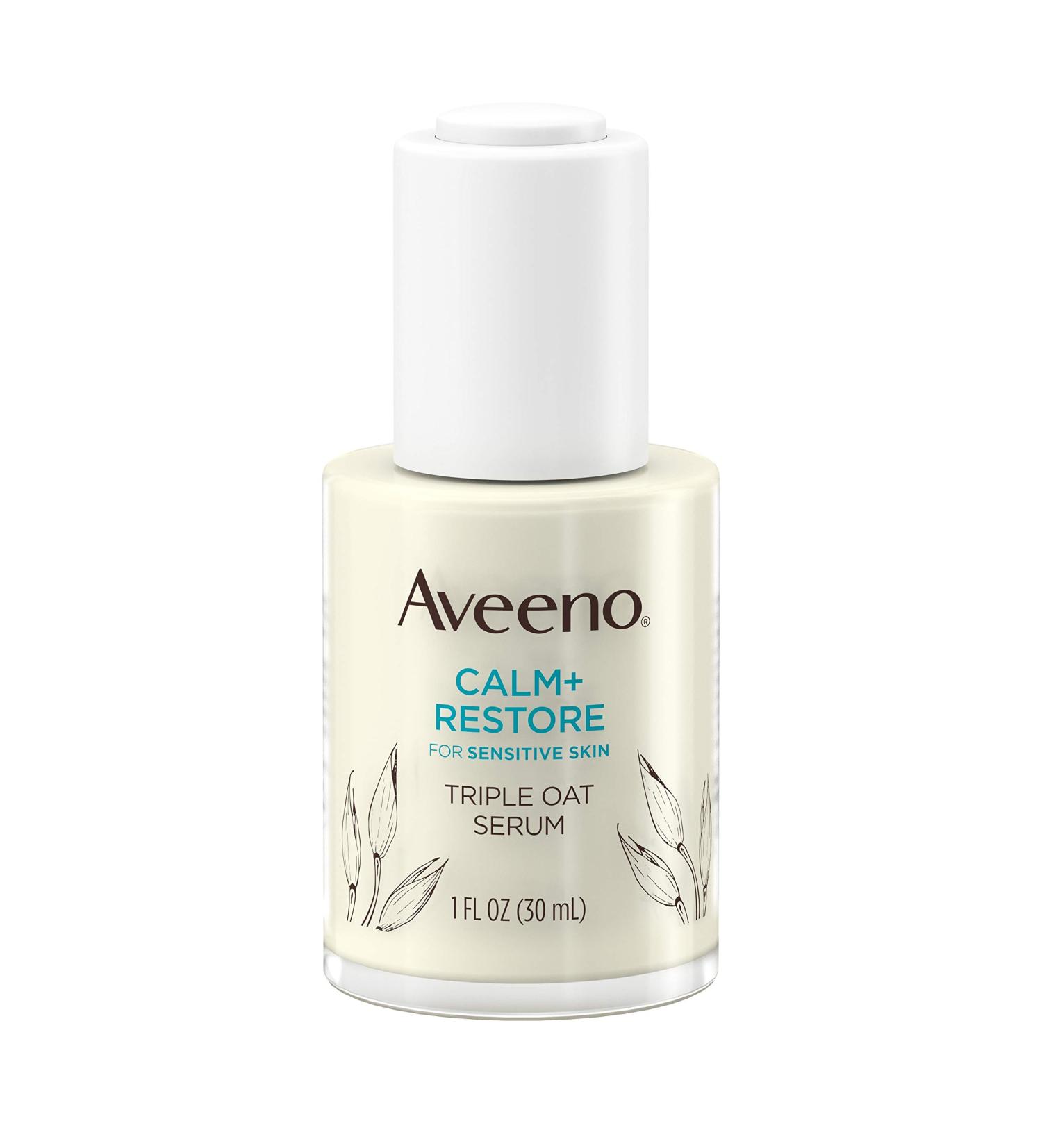 Aveeno Calm + Restore Triple Oat Serum for Sensitive Skin - 1 fl oz (30 ml) - Buy Online on GoSupps.com