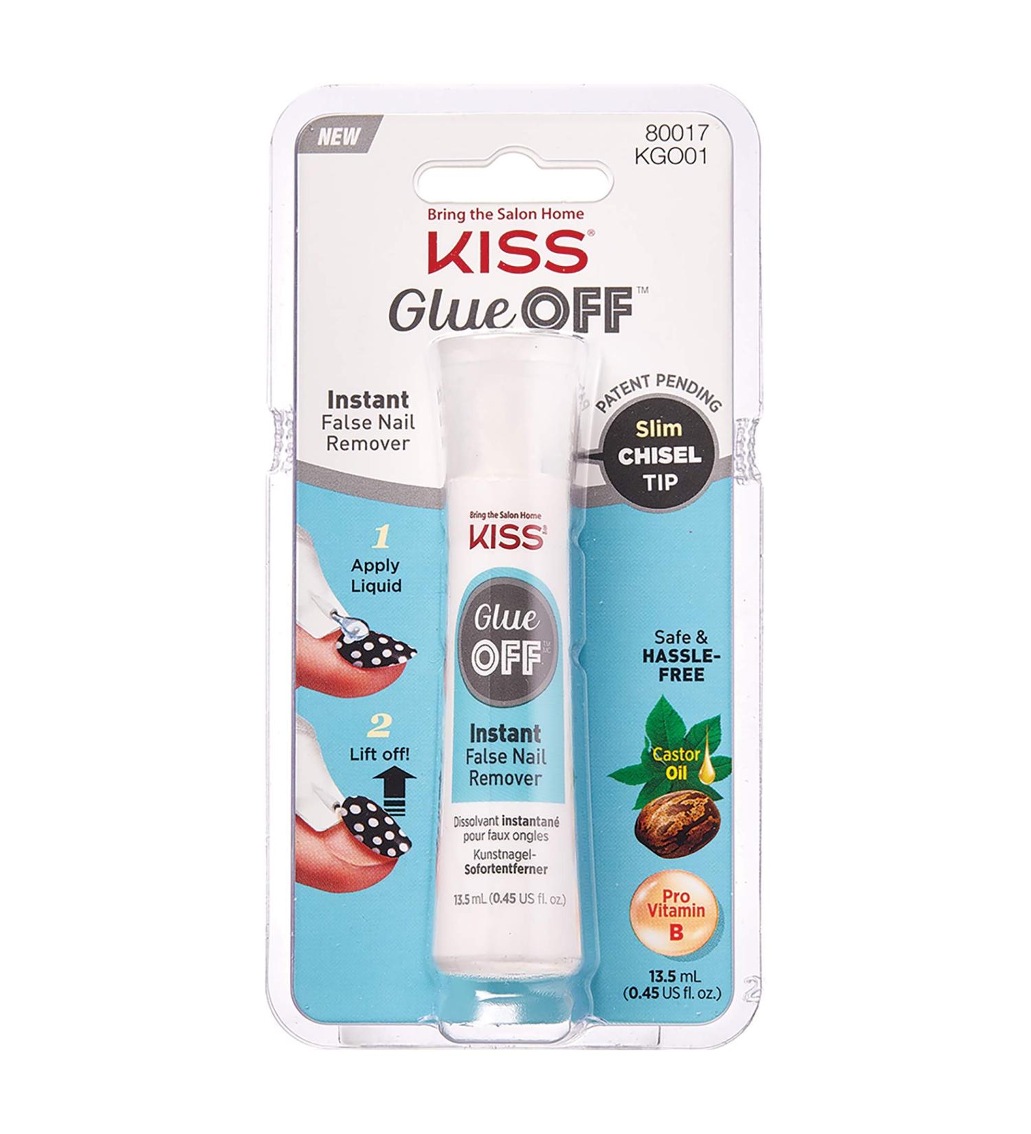 Kiss Glue Off False Nail Remover 13.5 ml (Pack of 1) Nail Remover - Buy Online on GoSupps.com
