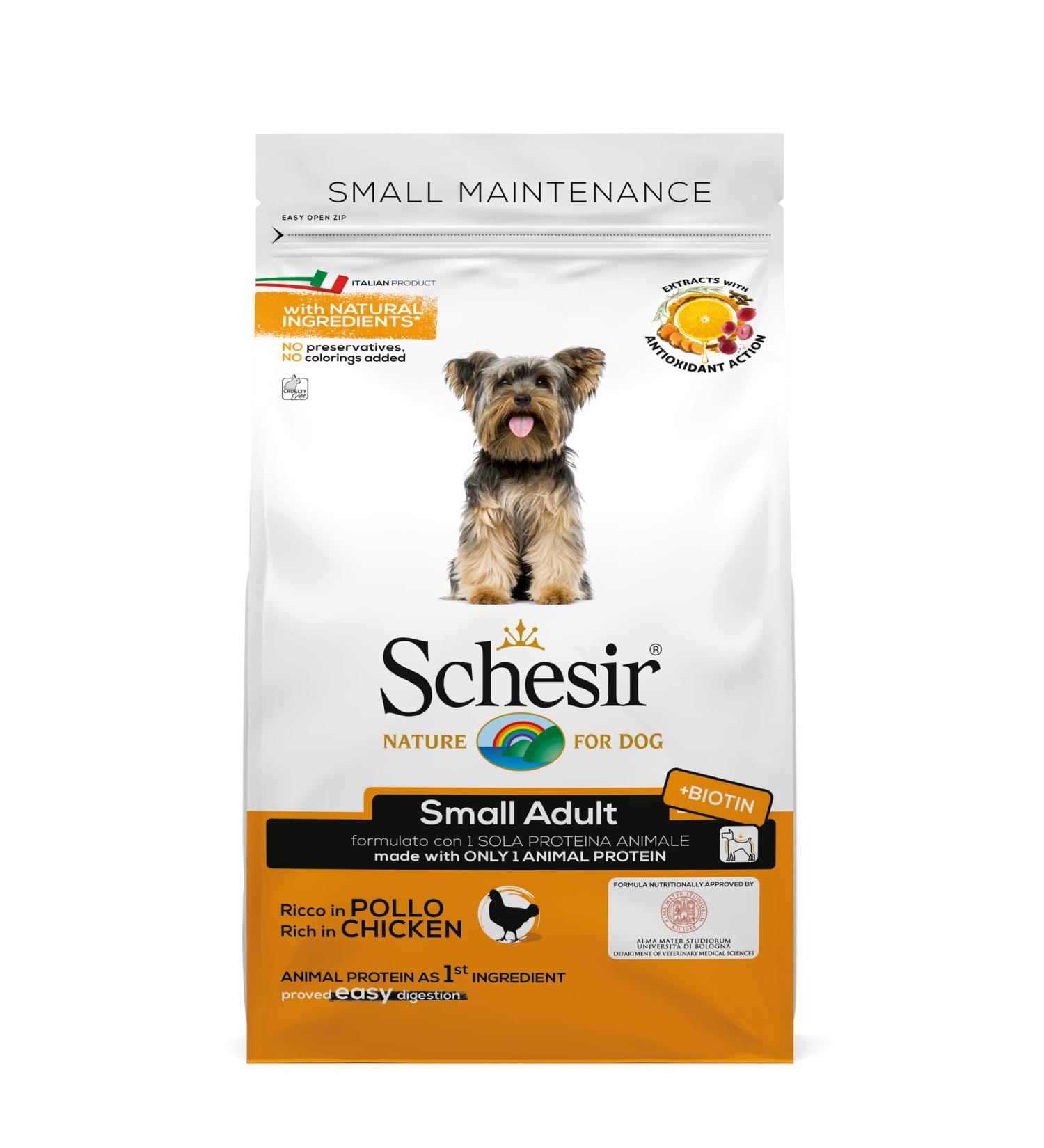 Schesir Dry Food for Small Adult Dogs Maintenance Line with Chicken Gusto Croquettes - 2 kg Bag - Buy Online on GoSupps.com