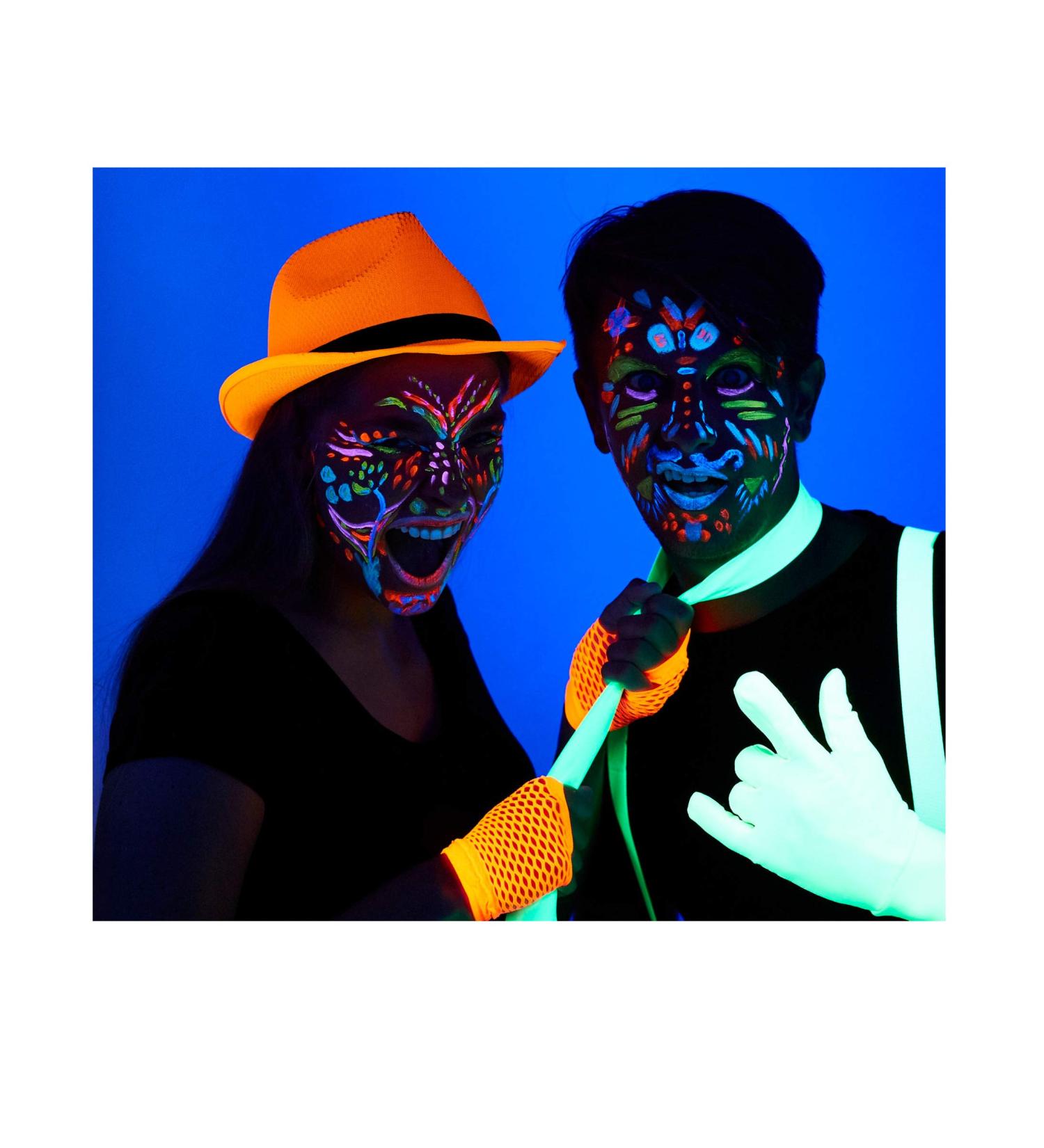 Goodmark 02080604 - Professional Aqua Make UV Pink 1 piece 20 ml lights up in UV Licht in the tube on blister card bright make -up make -up carnival costume stage theater Halloween