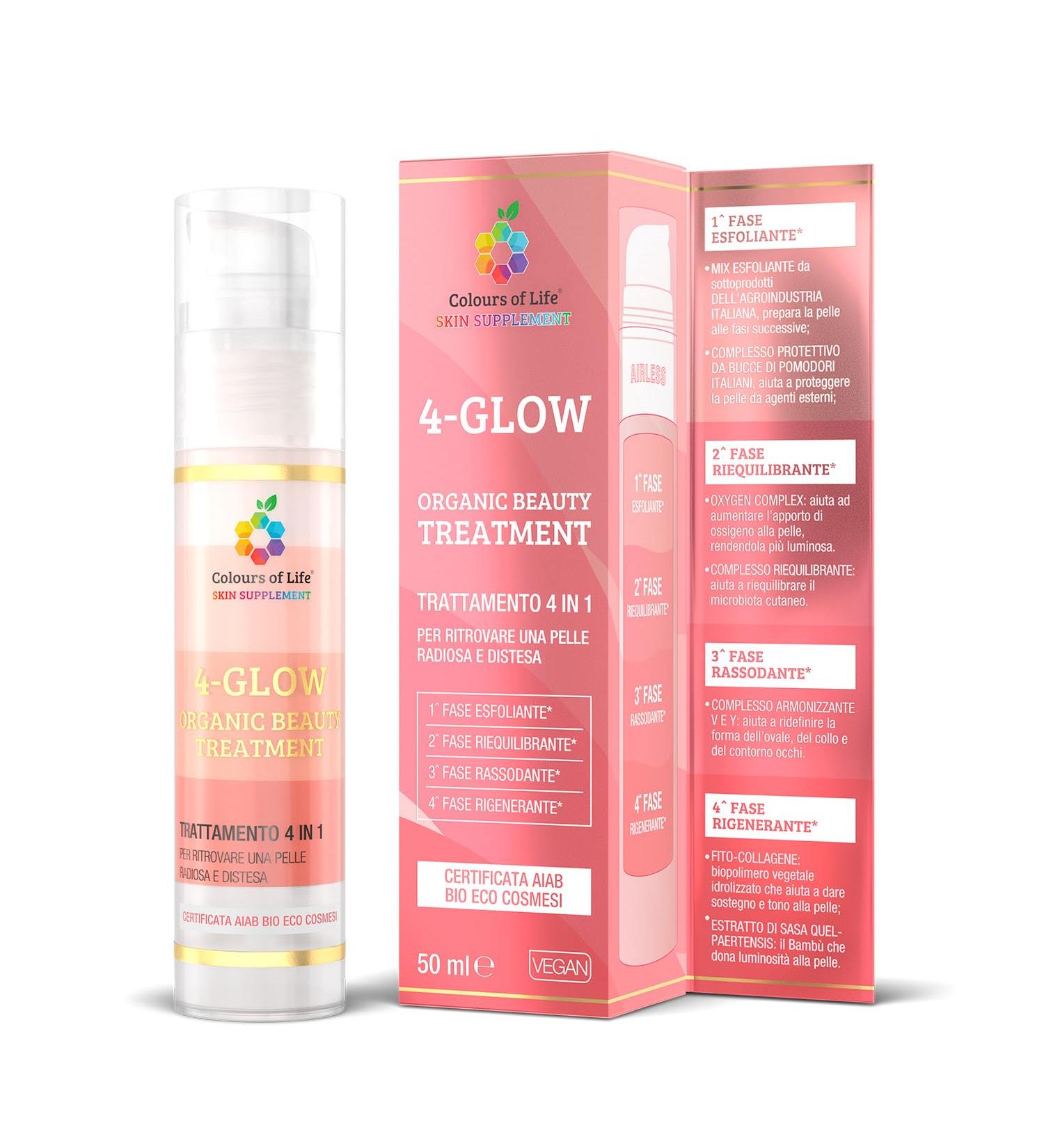  Optima Naturals 4-GLOW ORGANIC BEAUTY TREATMENT a 4-step treatment for radiant glowing skin 50 ml - Buy Online on GoSupps.com