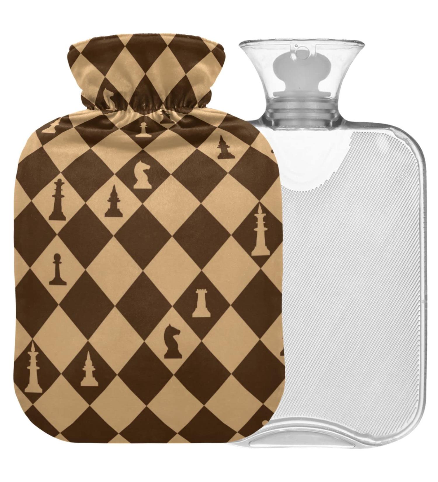 Buy Naanle Plaid Hot Water Bottle 1L - Transparent Bag Hand & Foot Warmer for Pain Relief & Cold Therapy - Perfect for Bed - Buy Online on GoSupps.com