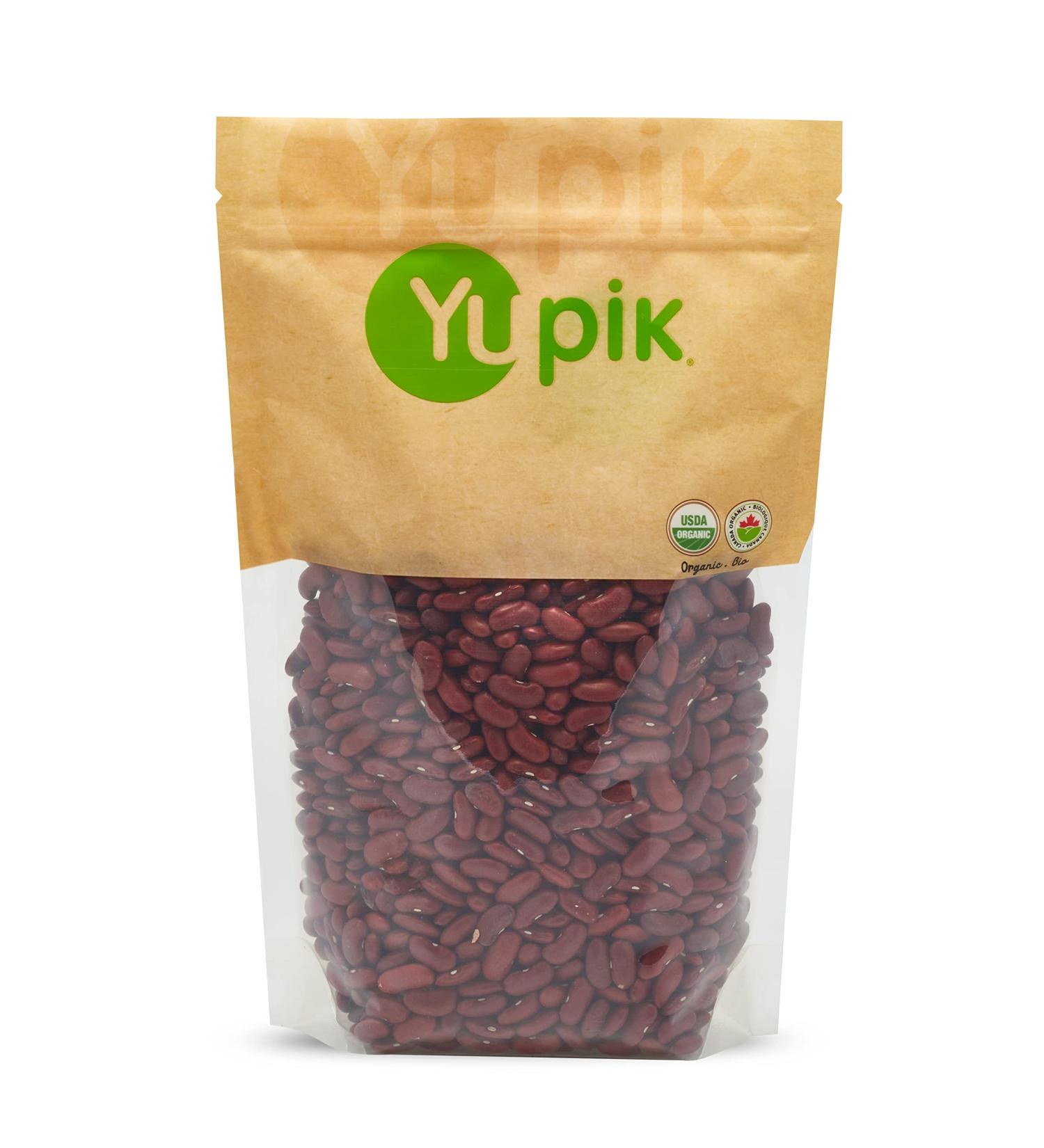 Yupik Organic Dark Red Kidney Beans Non-GMO Vegan Gluten-Free 1Kg 1 kg (Pack of 1) - Buy Online on GoSupps.com