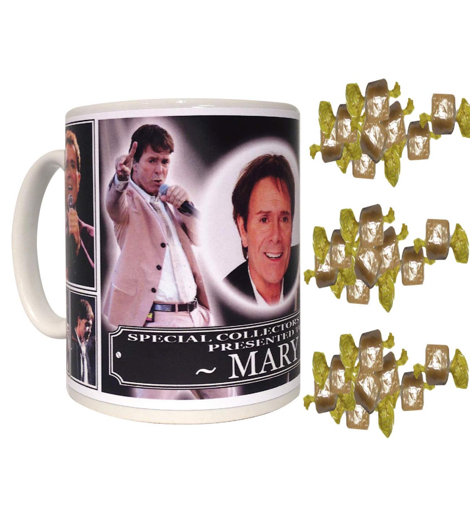 Cliff Richard Personalised Icon Gift Mug with Sweets - Buy Online on GoSupps.com