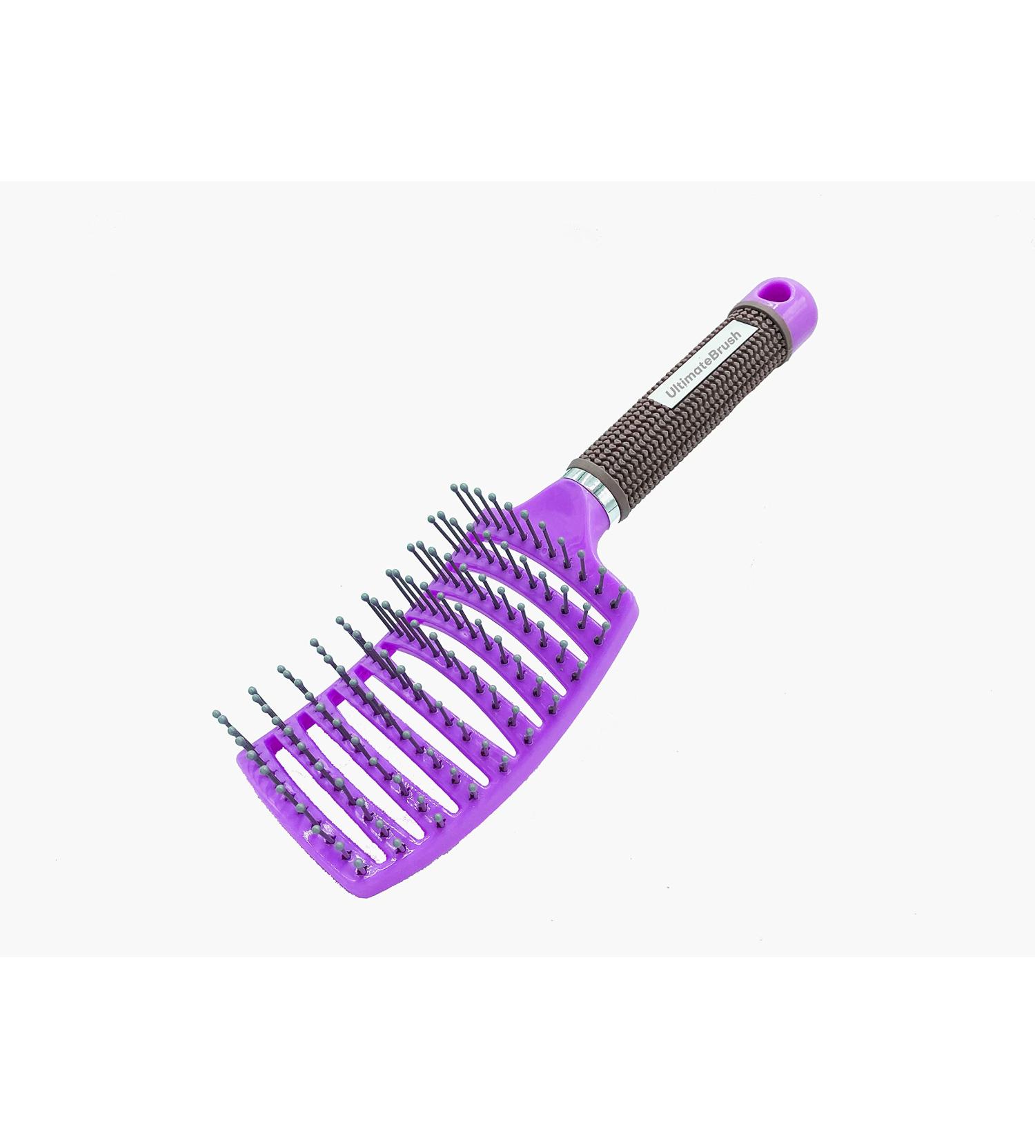 UltimateBrush Curved Vented Hair Brush - Detangling & Styling for Thick Long Hair, Fast Drying Blow Dryer Brush (Purple) - Buy Online on GoSupps.com