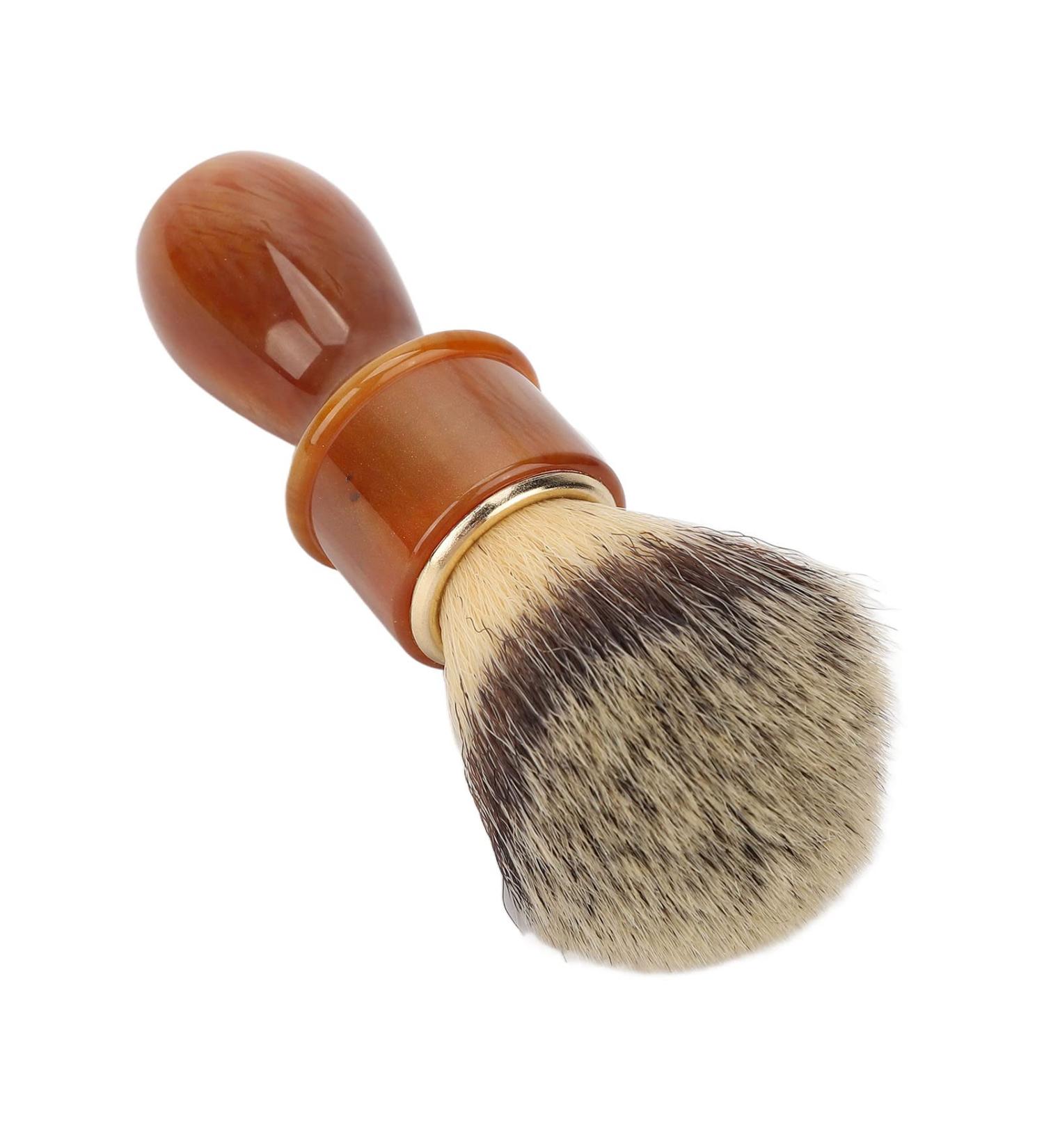 Portable Razor Brush for Men | Ergonomic Wooden Handle Shaving Brush | Perfect for Beards & Hairdressing - Ideal Gift for Fathers & Friends - Buy Online on GoSupps.com