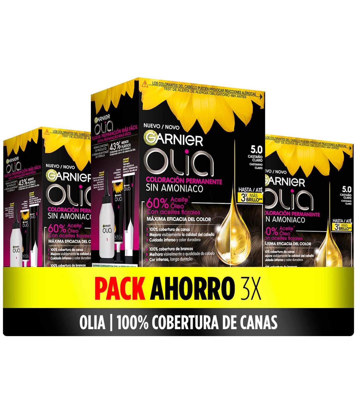  Garnier garnier Olia Garnier Ammonia-Free Permanent Hair Colour for a Pleasant Odour with Natural Floral Oils Shade 5.0 Light Brown Pack of 3 - Buy Online on GoSupps.com