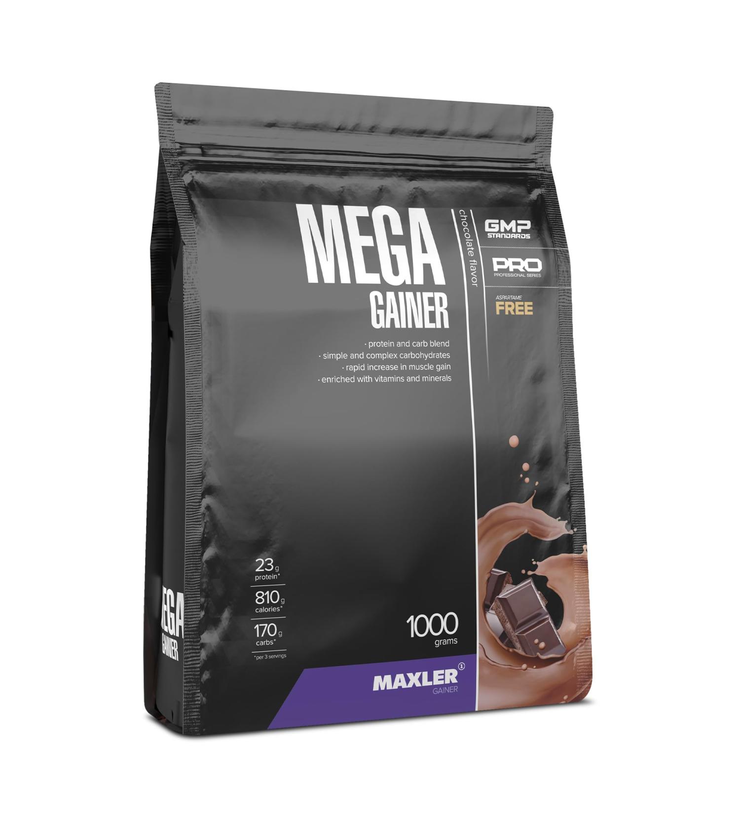 Maxler Mega Gainer - Gain de poids pour d velopper les muscles - Chocolat - 1000g - combinaison de prot ines glucides vitamines et min raux - 10% de prot ines de lactos rum - Buy Online on GoSupps.com