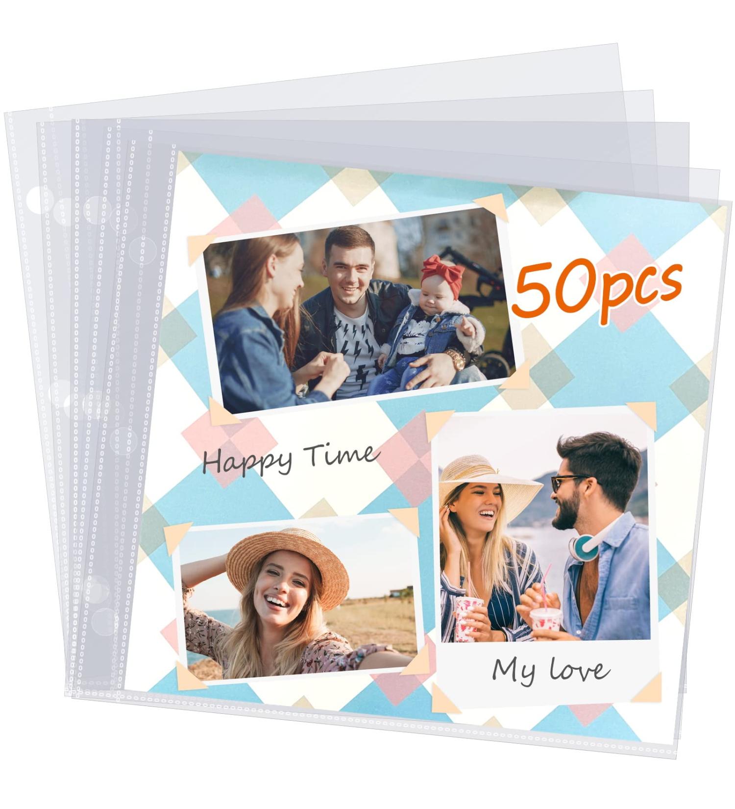 12x12 Scrapbook Page Protectors 50 Pack Scrapbook Refill Pages Protective Sleeves Heavyweight Fit Scrapbook Binder and 12x12 Photo Album Refill Pages 50 Pcs - Buy Online on GoSupps.com