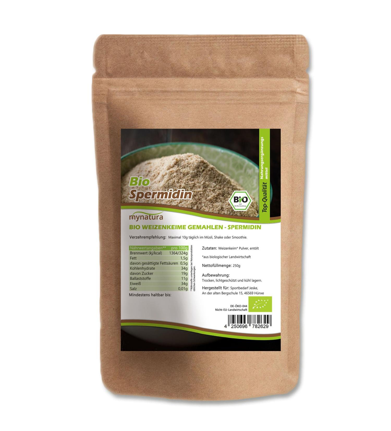  mynatura Mynatura Organic Ground Wheat Germ I idine Cure I Wheat Germ Powder I Natural Proteins I Dietary Supplement I Plant I In Bag (1 x 250 g) - Buy Online on GoSupps.com