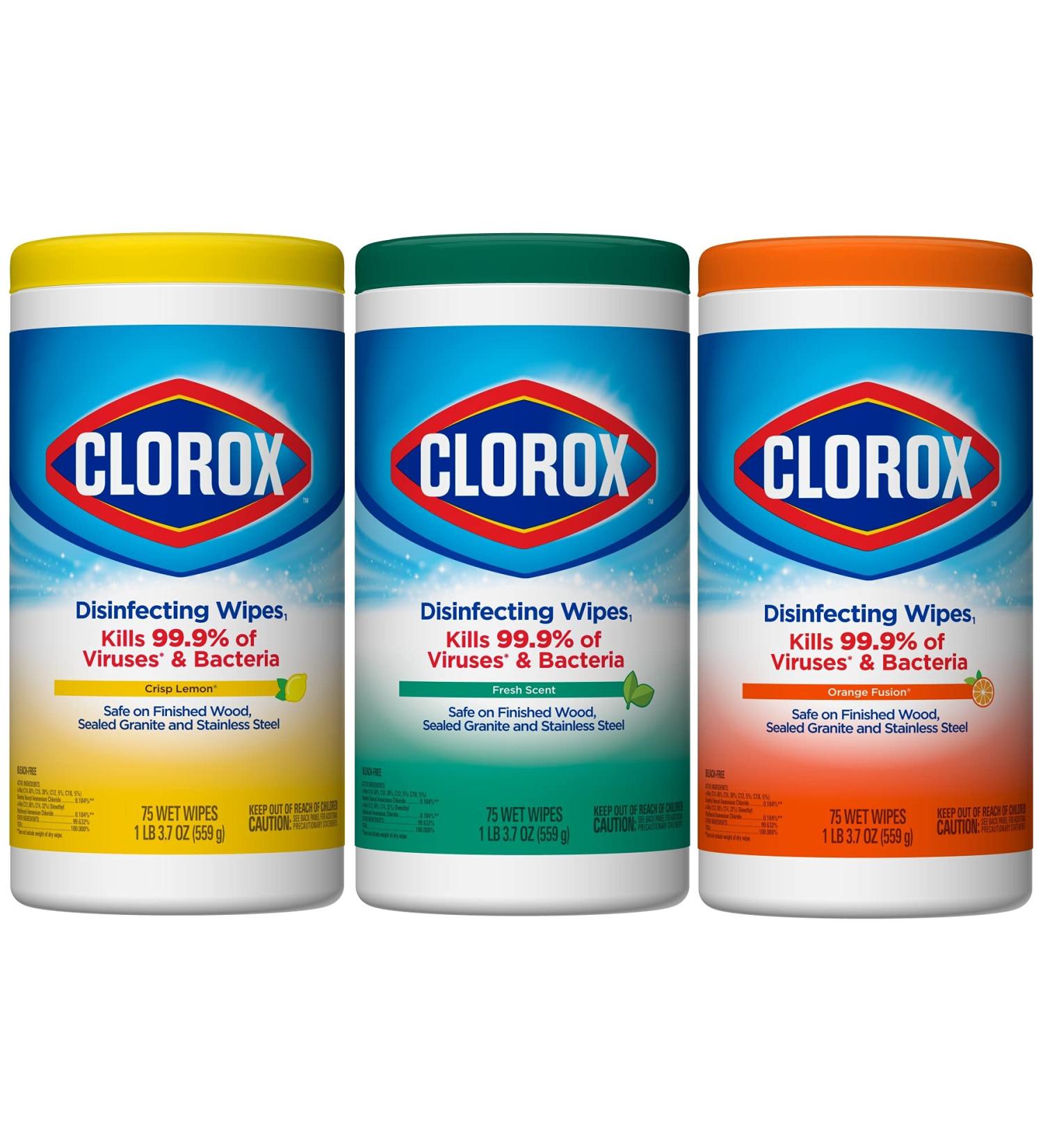 Clorox Disinfecting Wipes Value Pack - 75 Count Each, Pack of 3 (Package May Vary) - Buy Online on GoSupps.com