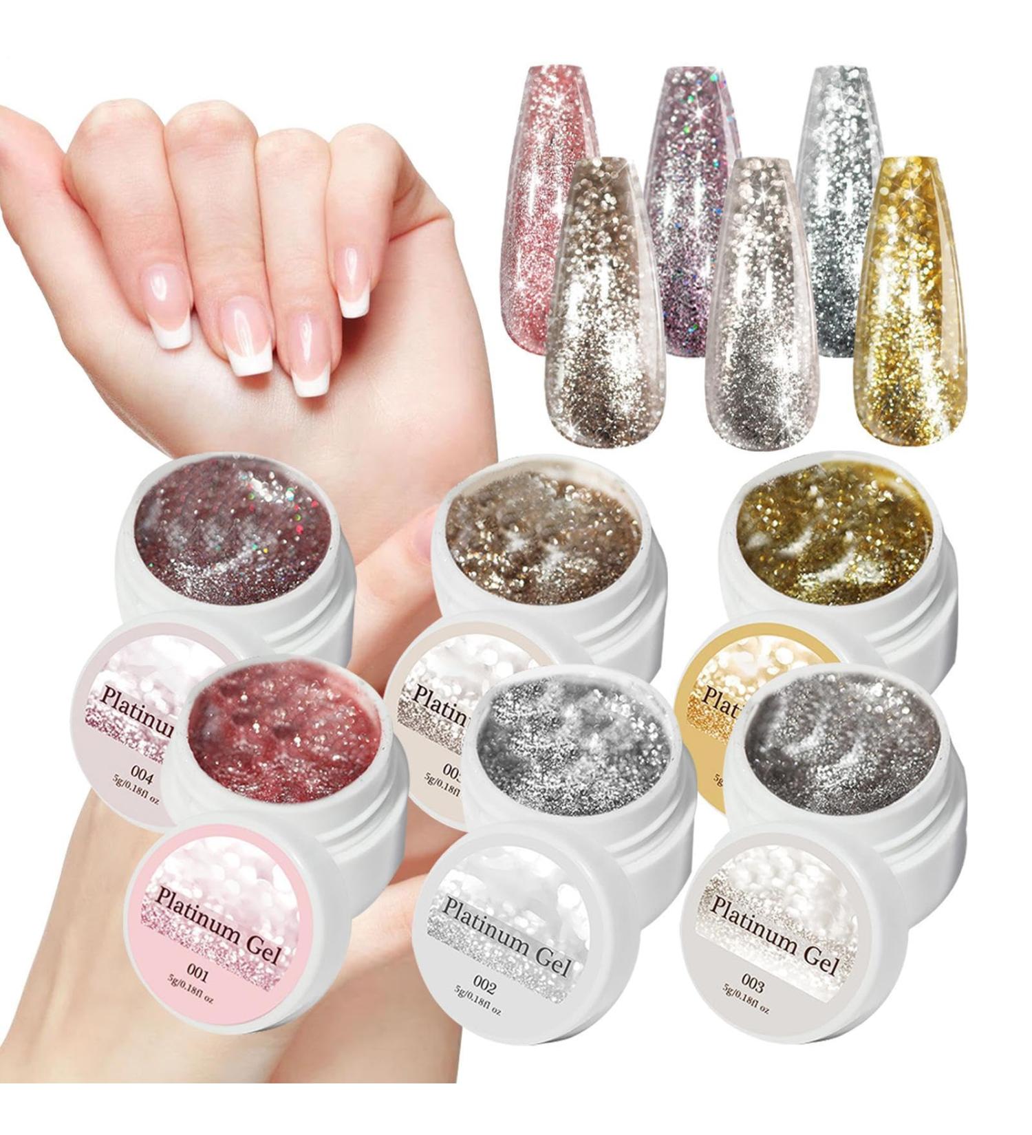  Whnbuij Enmel Gel Enamel with Platinum Chrome Shine | 6 Nail Colors with Vivid Luminosity | DIY Manicure Kit Daily Use Travel Look and Festive Style. - Buy Online on GoSupps.com