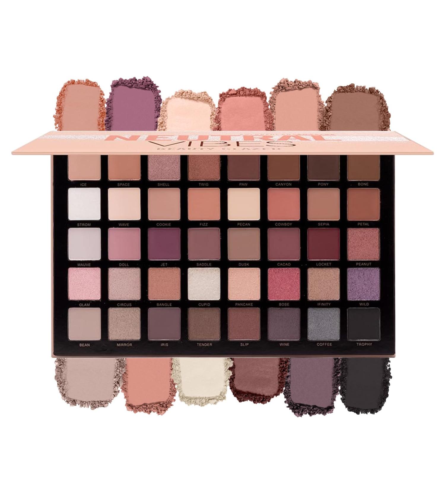 40 Colors Shimmer Smoky Eyeshadow Palette - Ultra Pigmented Matte & Glitter Makeup for Beginners - Blendable Neutral Eye Shades - Buy Online on GoSupps.com