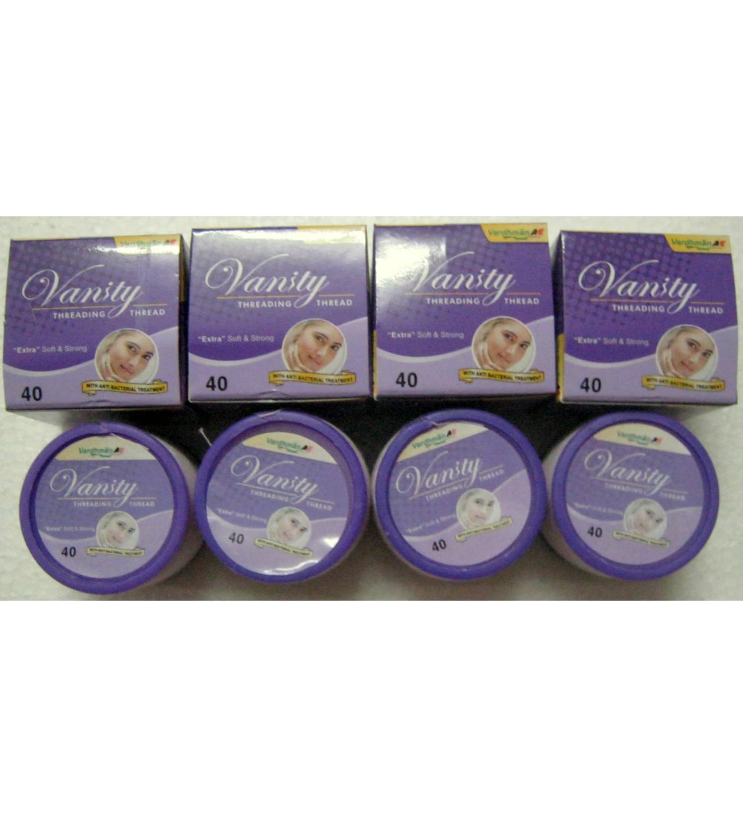 4 spools x 300 m Vanity eyebrow thread extra soft strong antibacterial