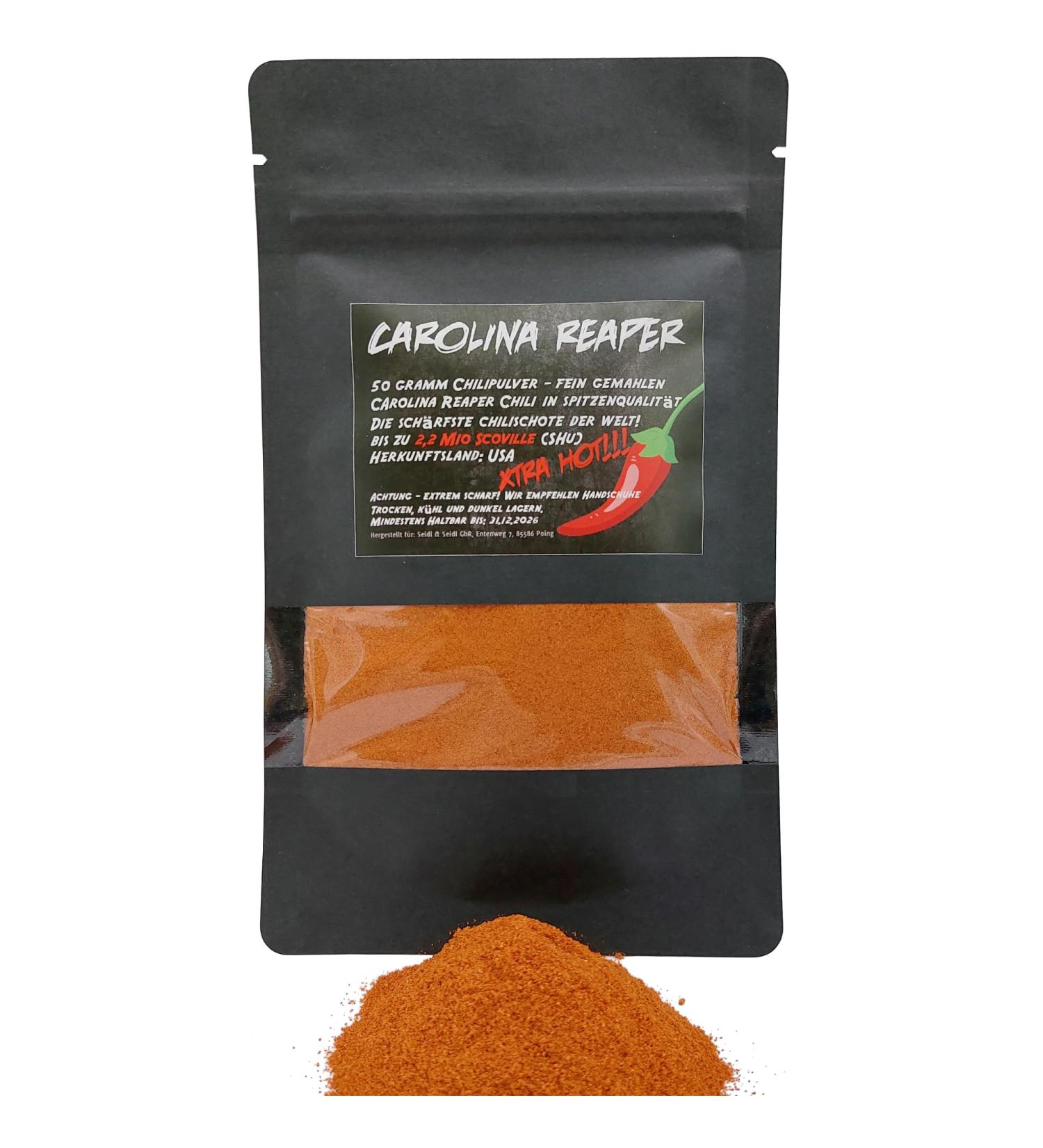 Bergfeld BBQ - Carolina Reaper powder 50g - up to 2.2 million Scoville - the HOTTEST CHILI in the world - Hell hot