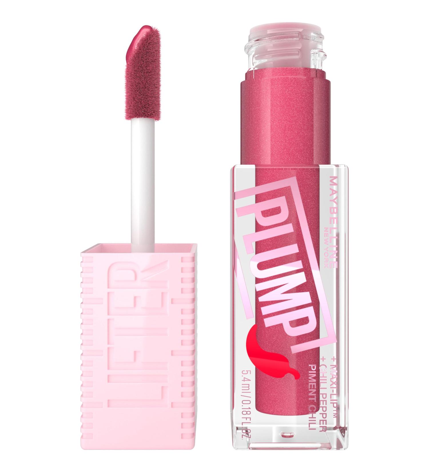 Maybelline New York Lifter Plump Lip Gloss, Long-Lasting Plump with Hyaluronic Acid and Chilli Pepper - Vegan Formula - Shade 002 Mauve Bite - Buy Online on GoSupps.com
