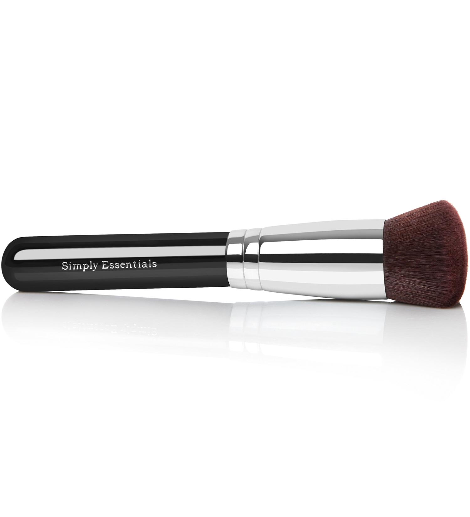 Round Kabuki Makeup Brush for Liquid, Cream, Mineral & Powder Foundation - Prime Quality Design with Carrying Case & E-Book - Buy Online on GoSupps.com