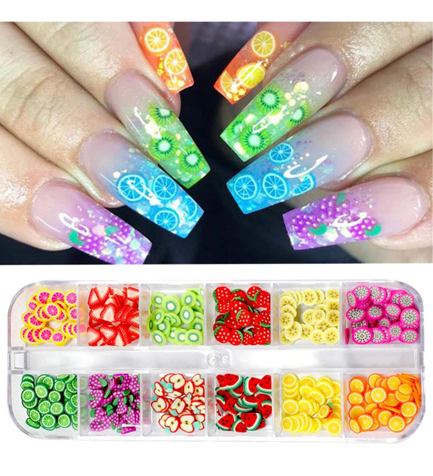 CHANGAR Fruit Nail Art Slices - 3D DIY Fimo Stickers for Nail & Phone Decoration - Buy Online on GoSupps.com