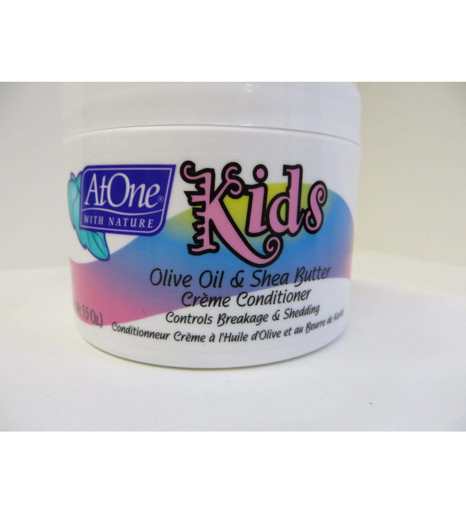 AtOne with Nature Kids Cream Conditioner | Olive Oil & Shea Butter for Stronger Longer Hair | Daily Moisturizing & Reconstruction | 5.5 Fl. Oz - International Shipping Available - Buy Online on GoSupps.com