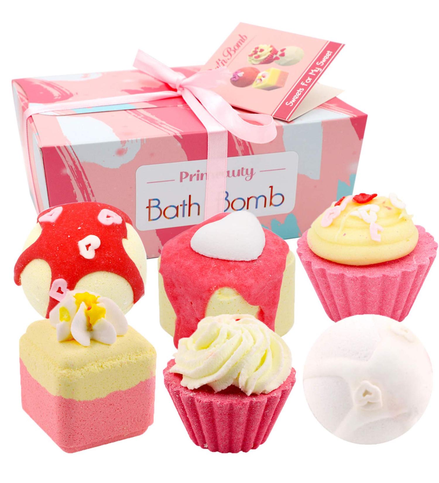 6Pcs Handmade Natural Essential Oil Bath Bombs Gift Set - Perfect for Mom, Women, Kids - Ideal for Birthdays, Valentines, Anniversary, Christmas - Buy Online on GoSupps.com