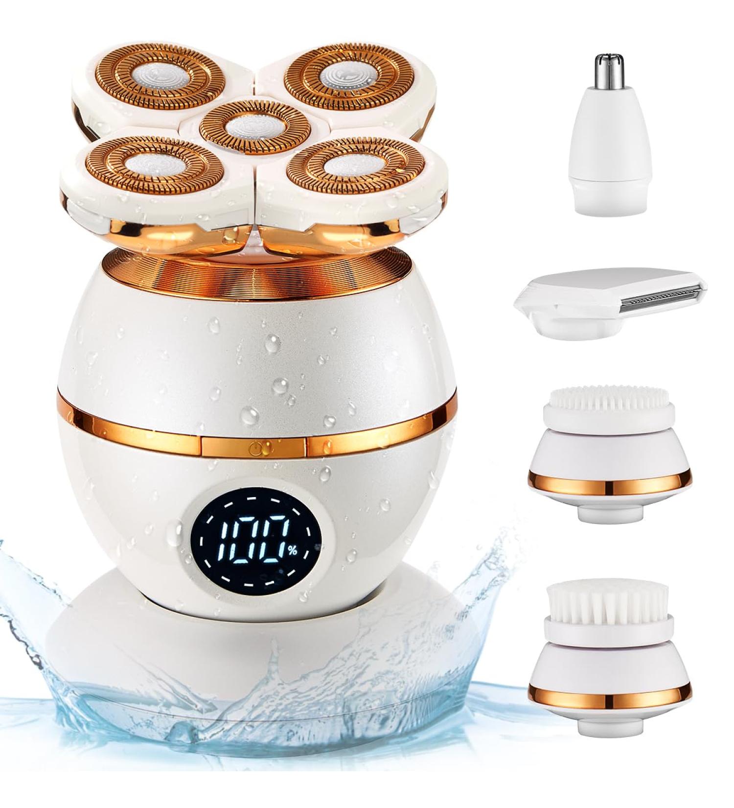 Buy Electric Razors for Women - 5D Facial Hair Removal Rechargeable Wet & Dry Trimmer Painless Waterproof Shaver for Legs Bikini & Body - Buy Online on GoSupps.com