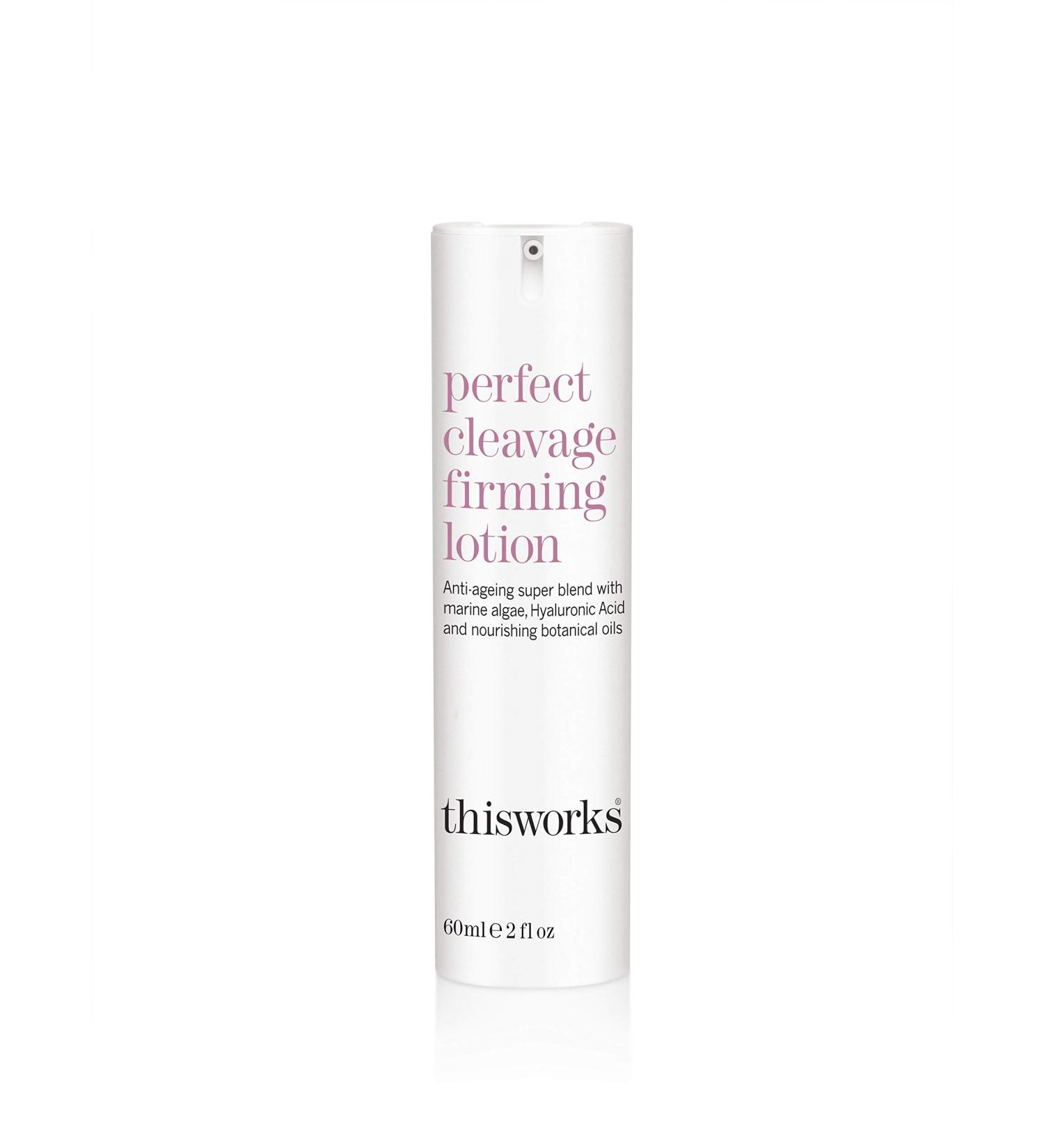 This Works Perfect Cleavage Firming Lotion - Anti-Ageing Moisturizer for Neck & D colletage - Skin Tightening Cream with Vitamin C, Algae & Larch Extract - 60ml - Buy Online on GoSupps.com