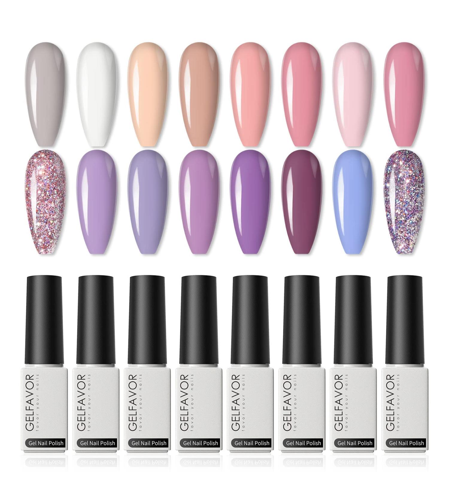 UV Gel Nails Set Colour Shellac Nail Polish 16 Colours 5 ml Naked White Pink Blue Luminous Purple Grey Nail Polish Set Gel Nail Polish Kit Durable Soak Off UV LED Gel Polish Nail Studio Set - Buy Online on GoSupps.com